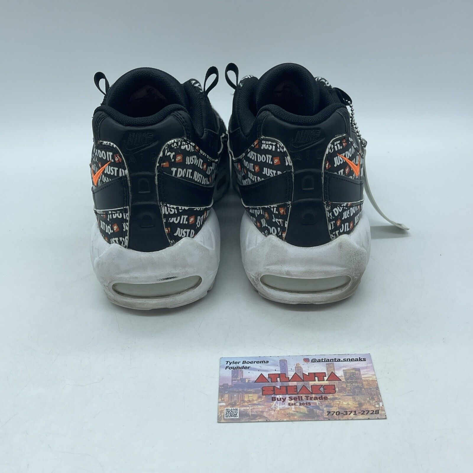 Size 9.5 - Nike Air Max 95 Just Do It Orange Black Suede Leather (AV6246-001)