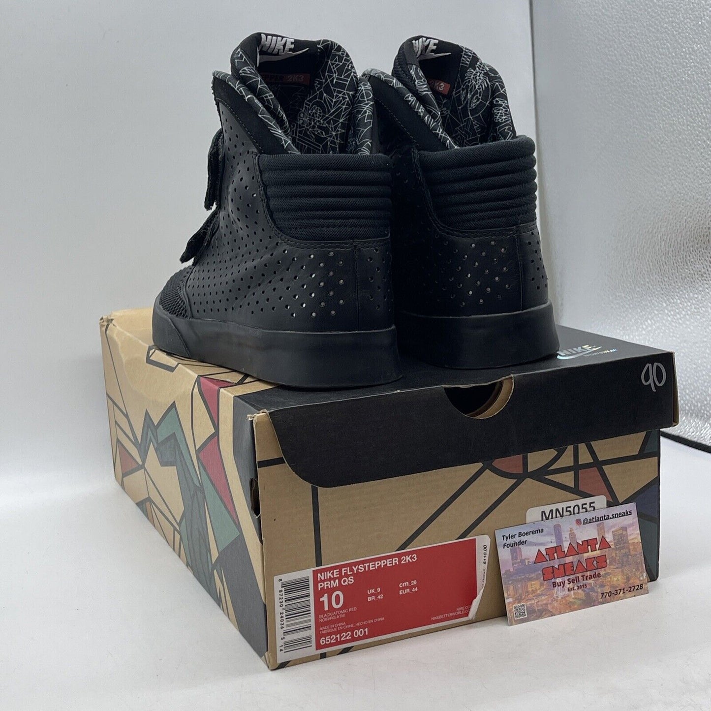 Size 10 - Nike Flystepper 2K3 PRM QS Black White Leather (652122-001)