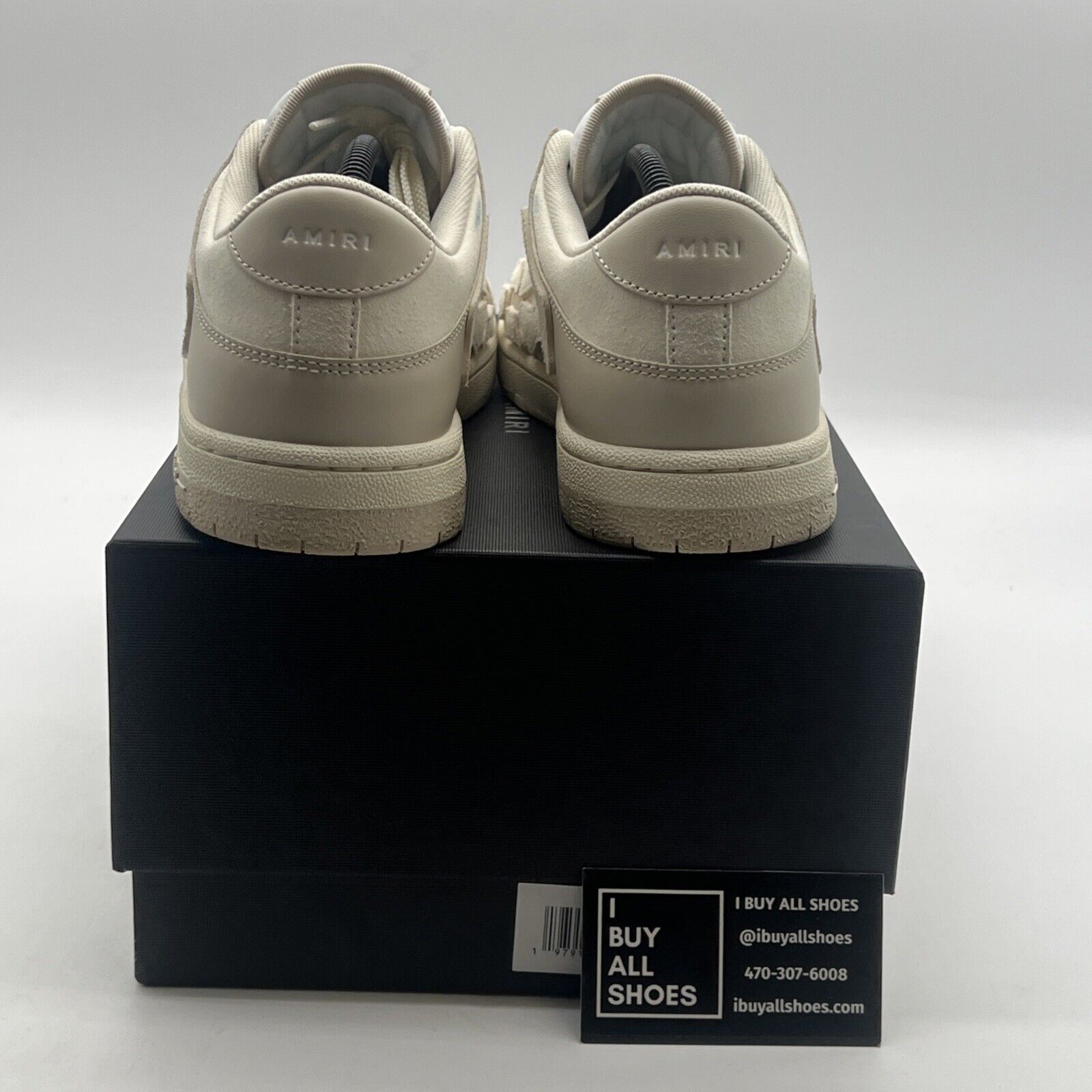Size 11 - Amiri Skel Top Low Cream Beige And White