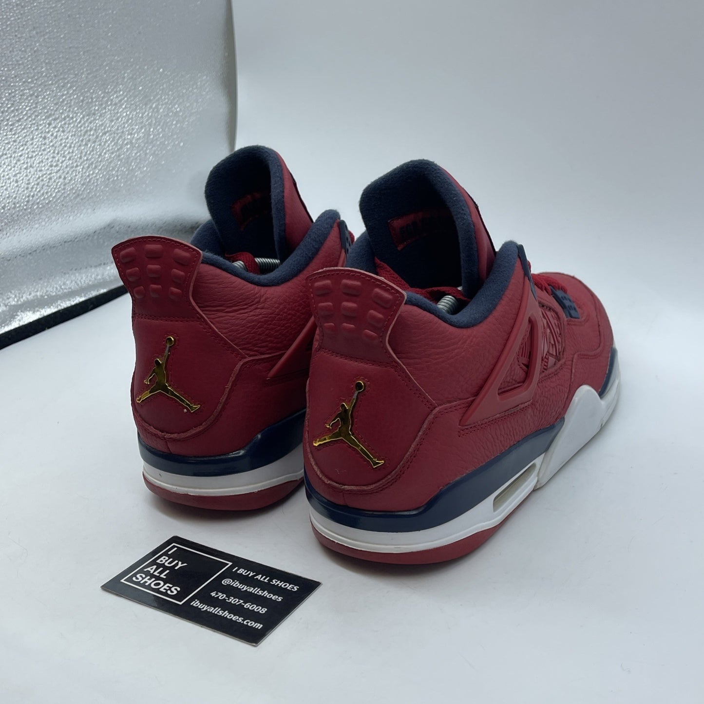 Size 11.5 - Air Jordan 4 Retro FIBA Red Gold Blue White Leather (CI1184-617)