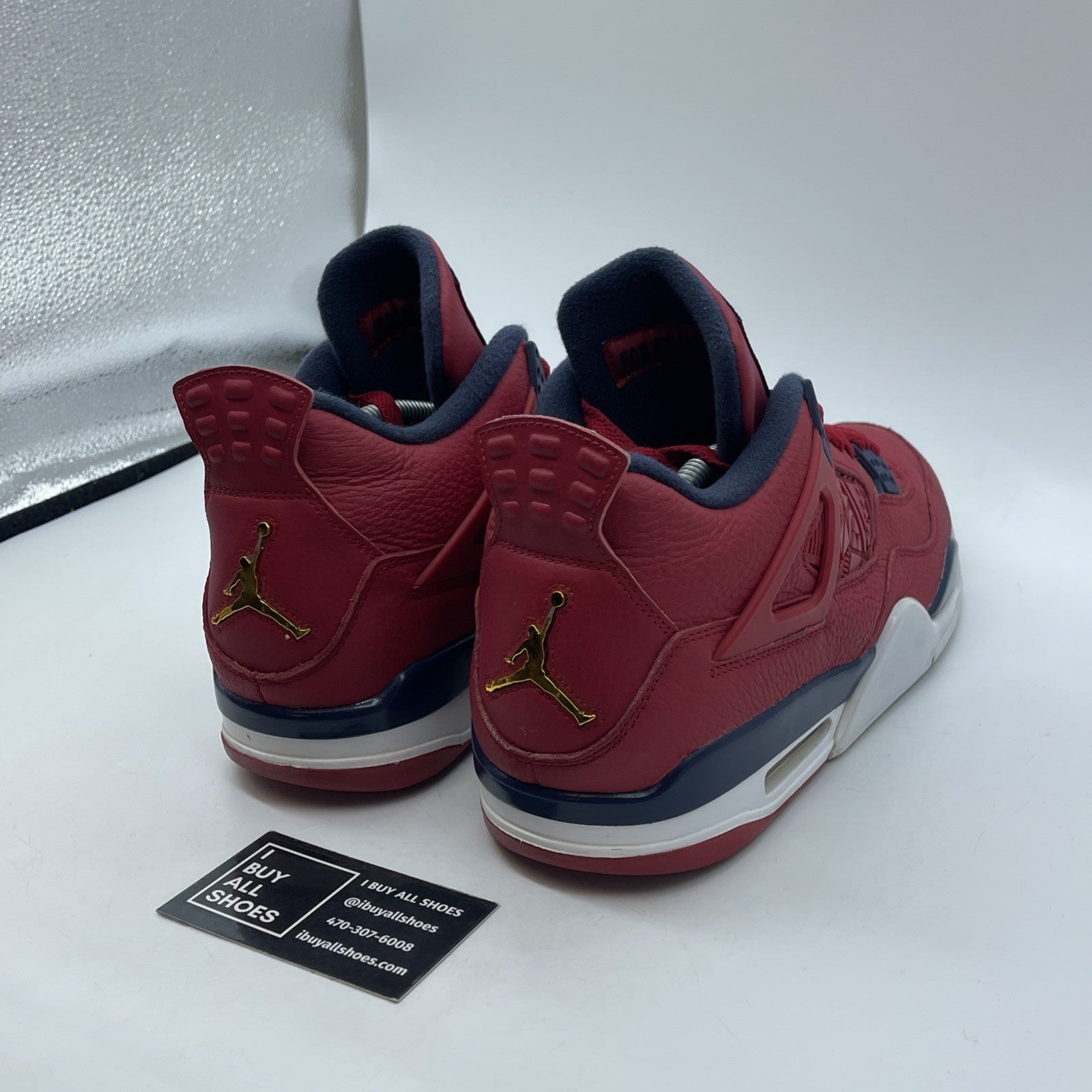 Size 11.5 - Air Jordan 4 Retro FIBA Red Gold Blue White Leather (CI1184-617)