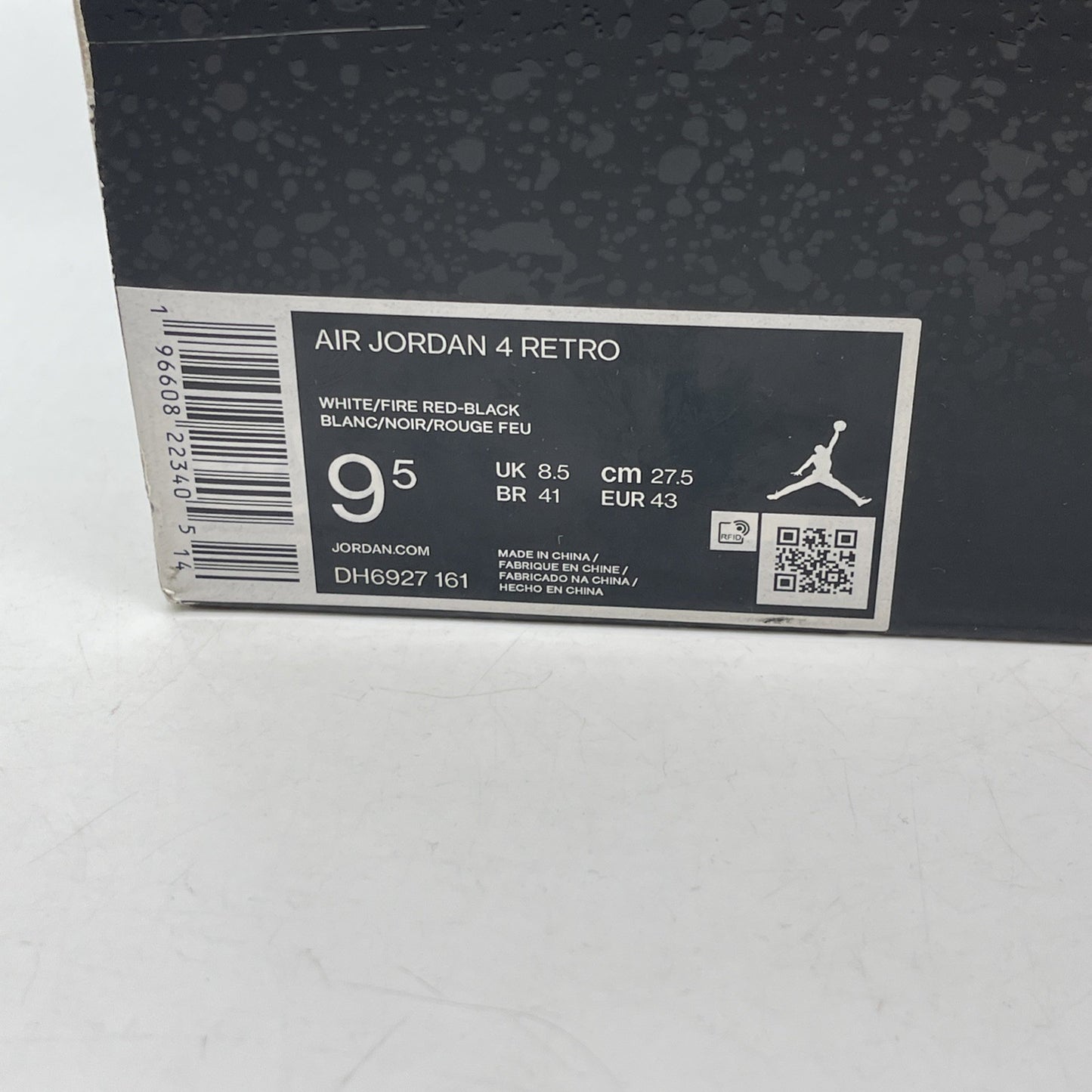 Size 9.5 - Jordan 4 Retro Mid Red Cement Black White Leather (DH6927-161)