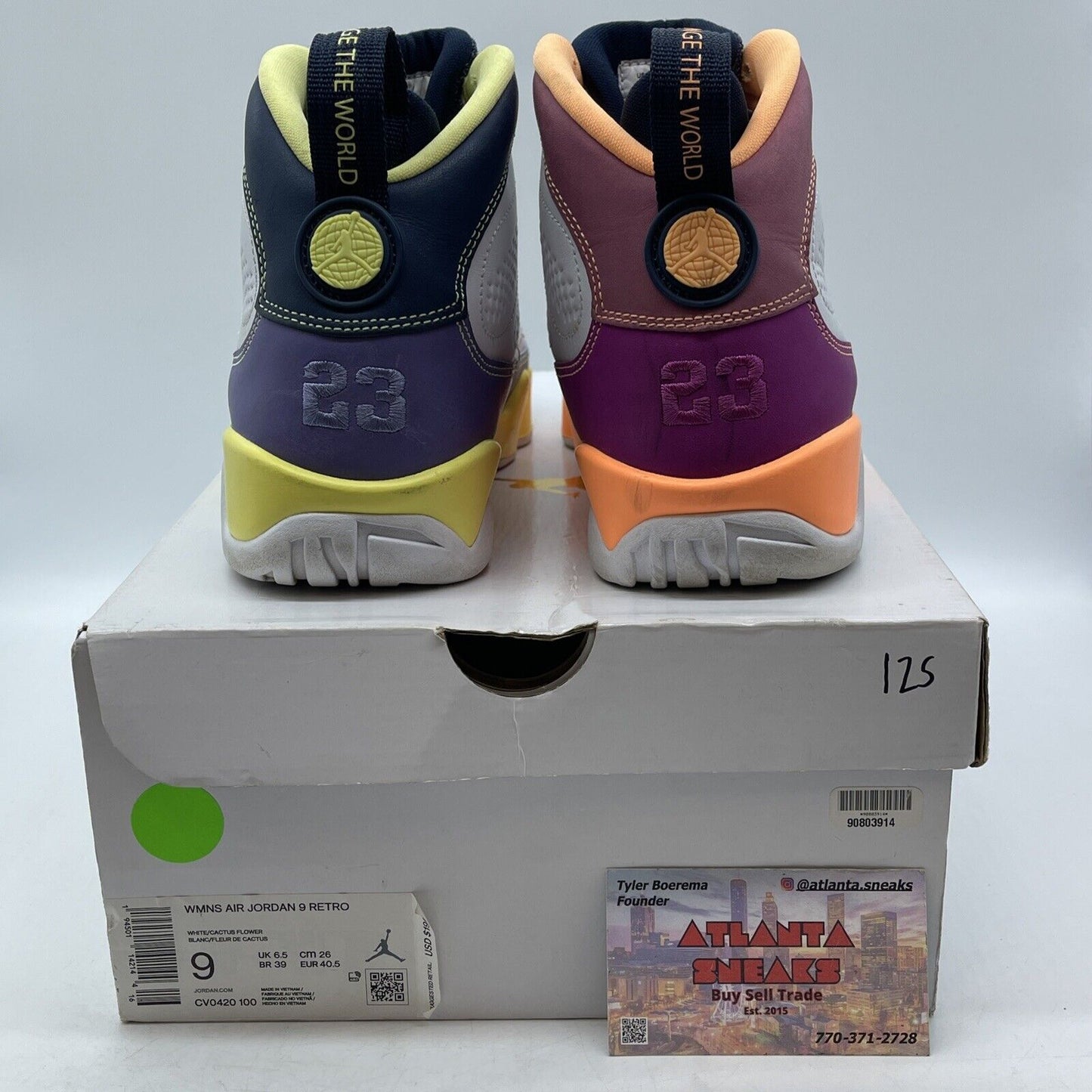 Size 9W - Air Jordan 9 Retro Change The World White Purple Yellow (CV0420-100)