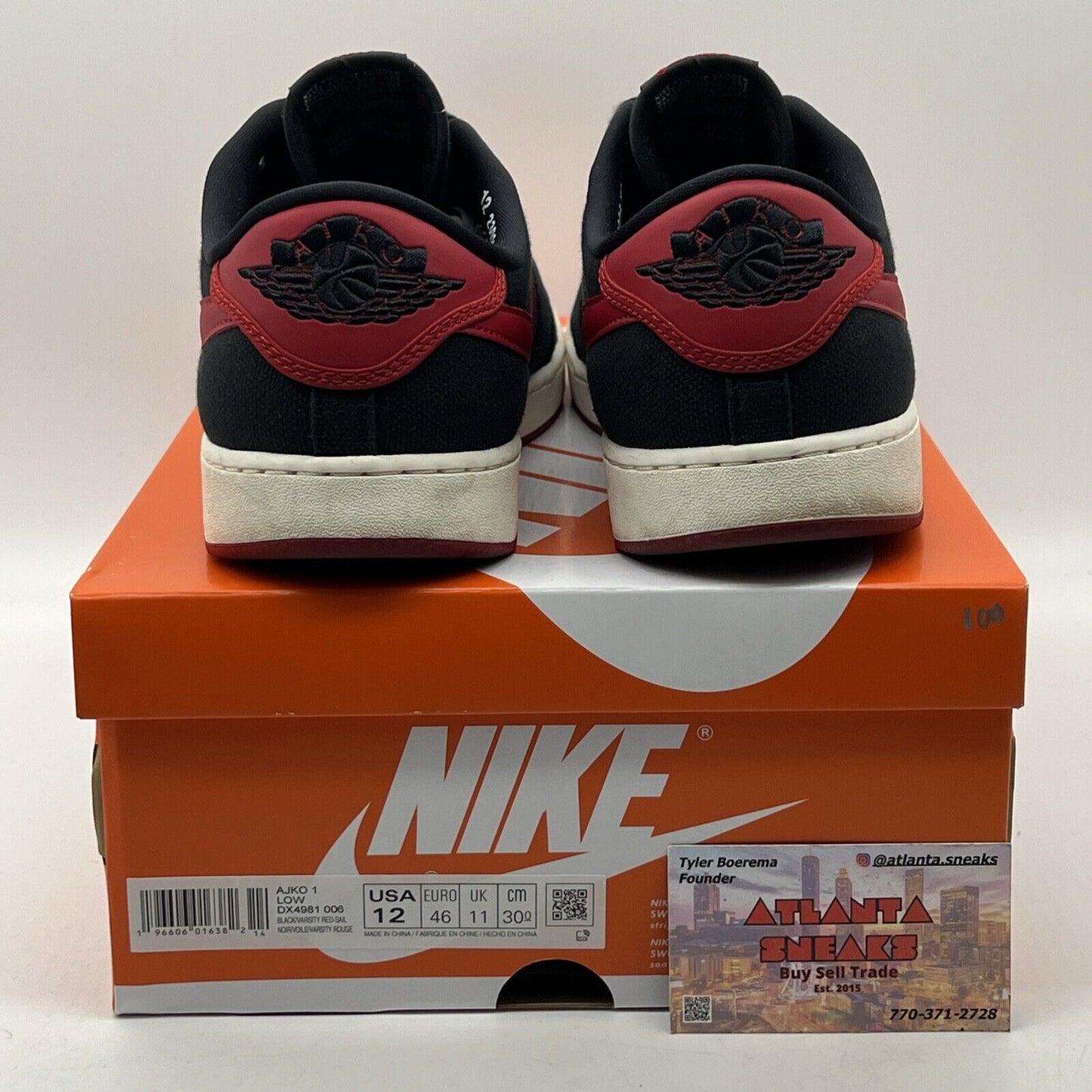 Size 12 - Air Jordan 1 KO Bred - DX4981-006 Red Black White (DX4981-006)