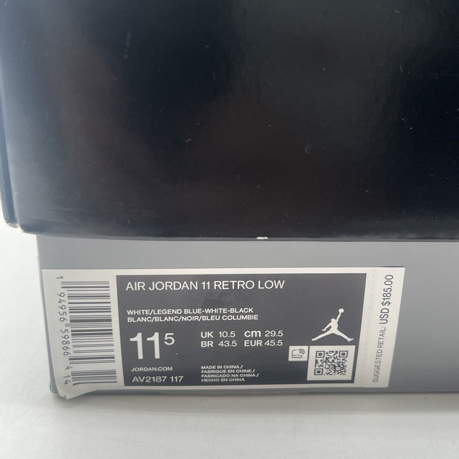 Size 11.5 - Air Jordan 11 Retro Low Legend Blue (AV2187-117)
