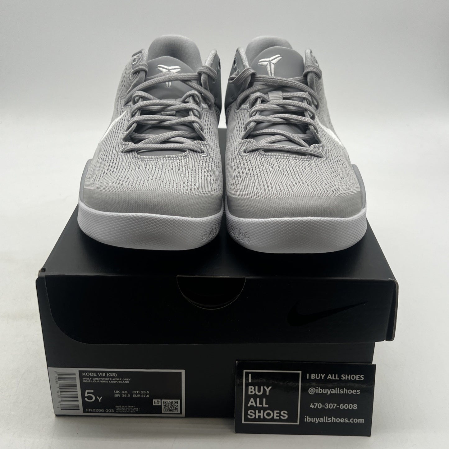 Size 5Y -  Nike Kobe 8 Protro Low White Metallic Gold (FN0266-003)