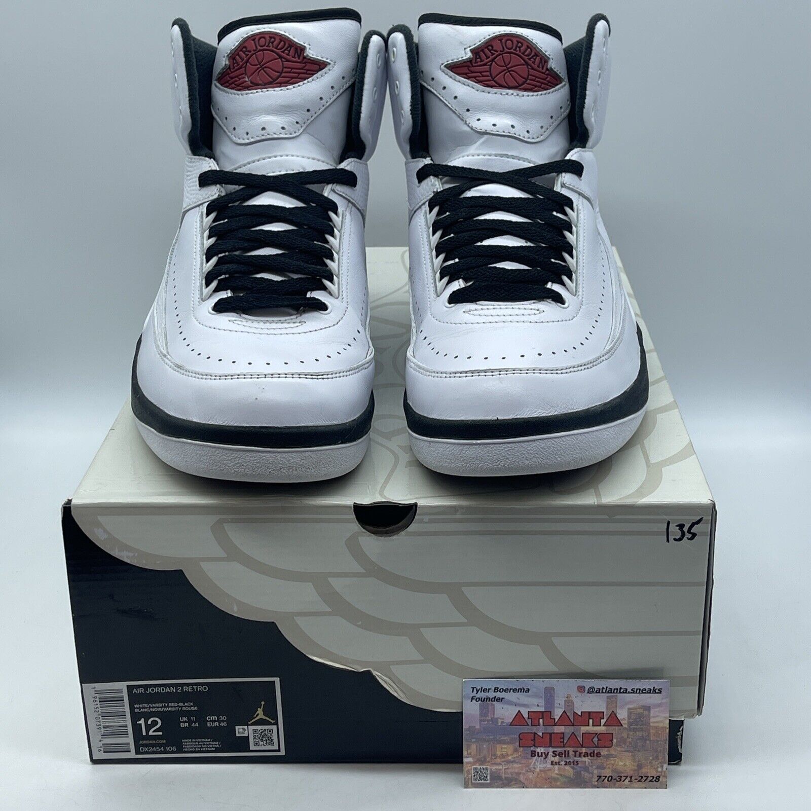 Size 12 - Jordan 2 Retro Mid Chicago Red Black White Leather (DX2454-106)