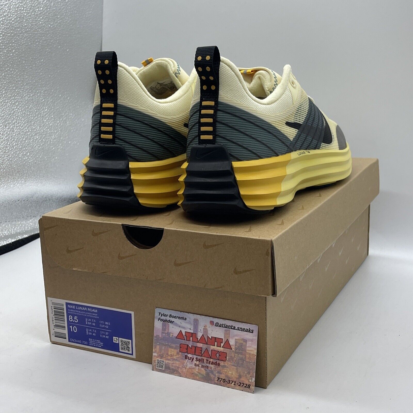 Size 8.5 - Nike Lunar Roam Alabaster Yellow Grey Suede Leather (DV2440-700)