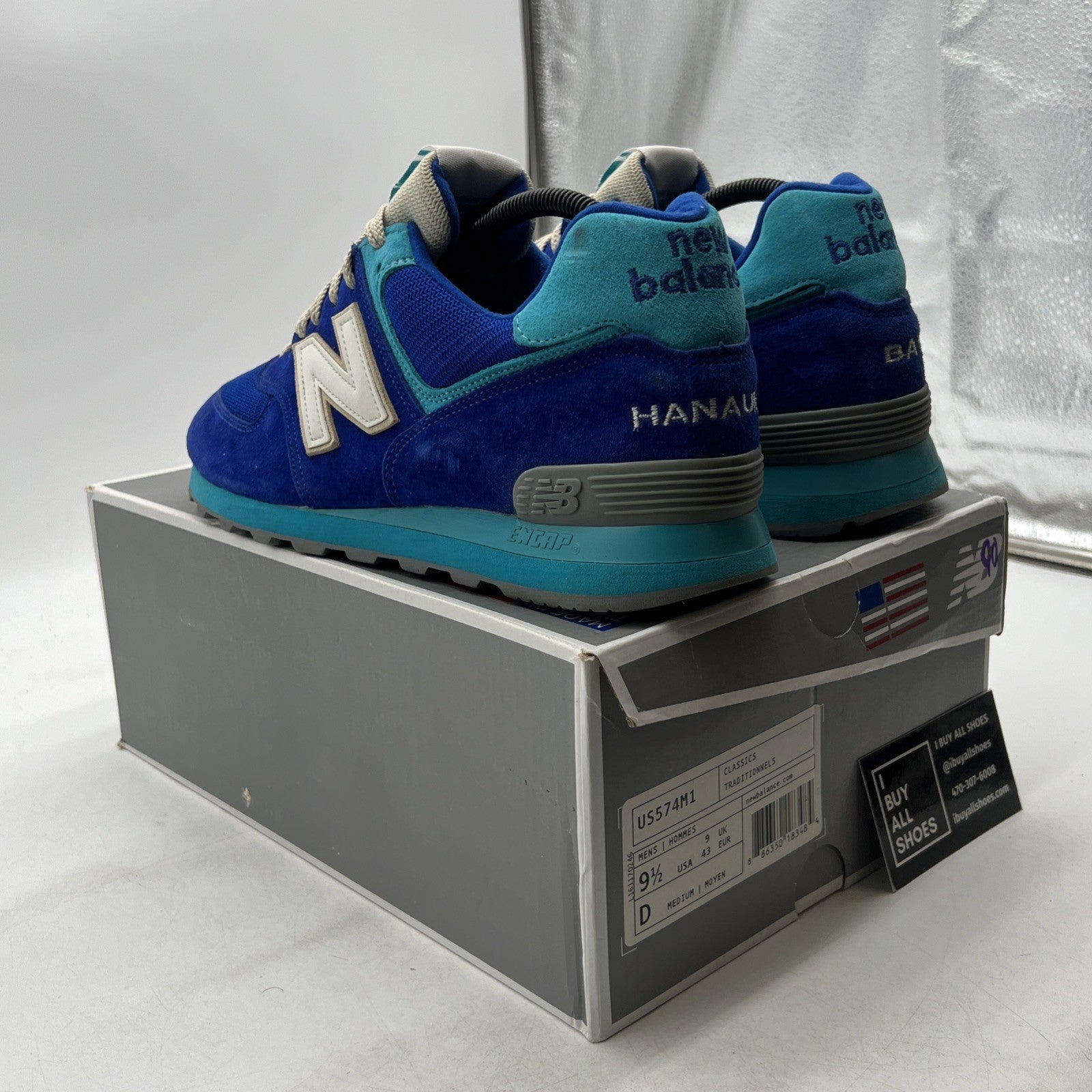 Size 9.5 - New Balance NB1 574 Blue Aqua (US574M1)
