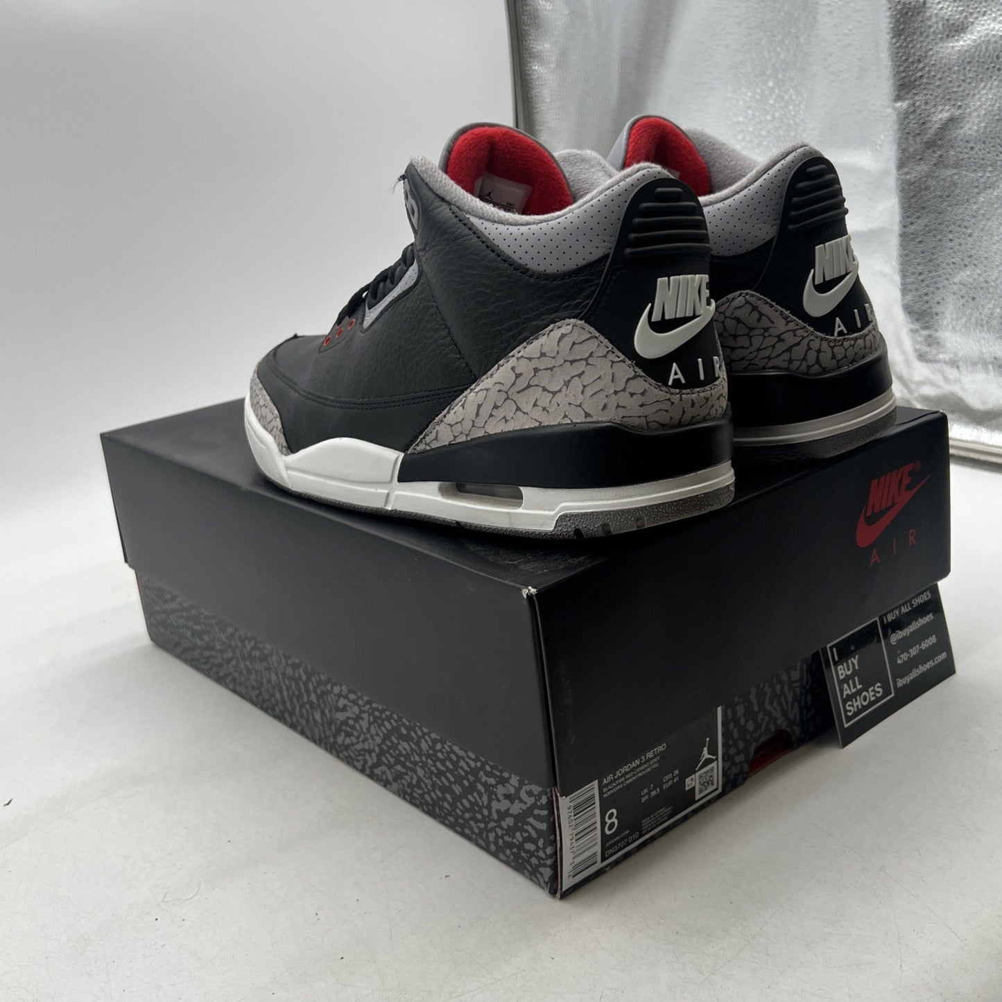 Size 8 - Air Jordan 3 Retro OG 2024 Black Cement (DN3707-010)