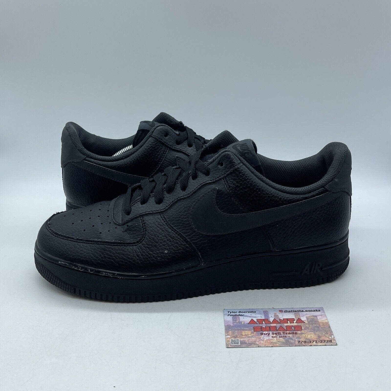 Size 12 - Nike Air Force 1 Low Anthracite Black Suede Leather (CI0059-001)