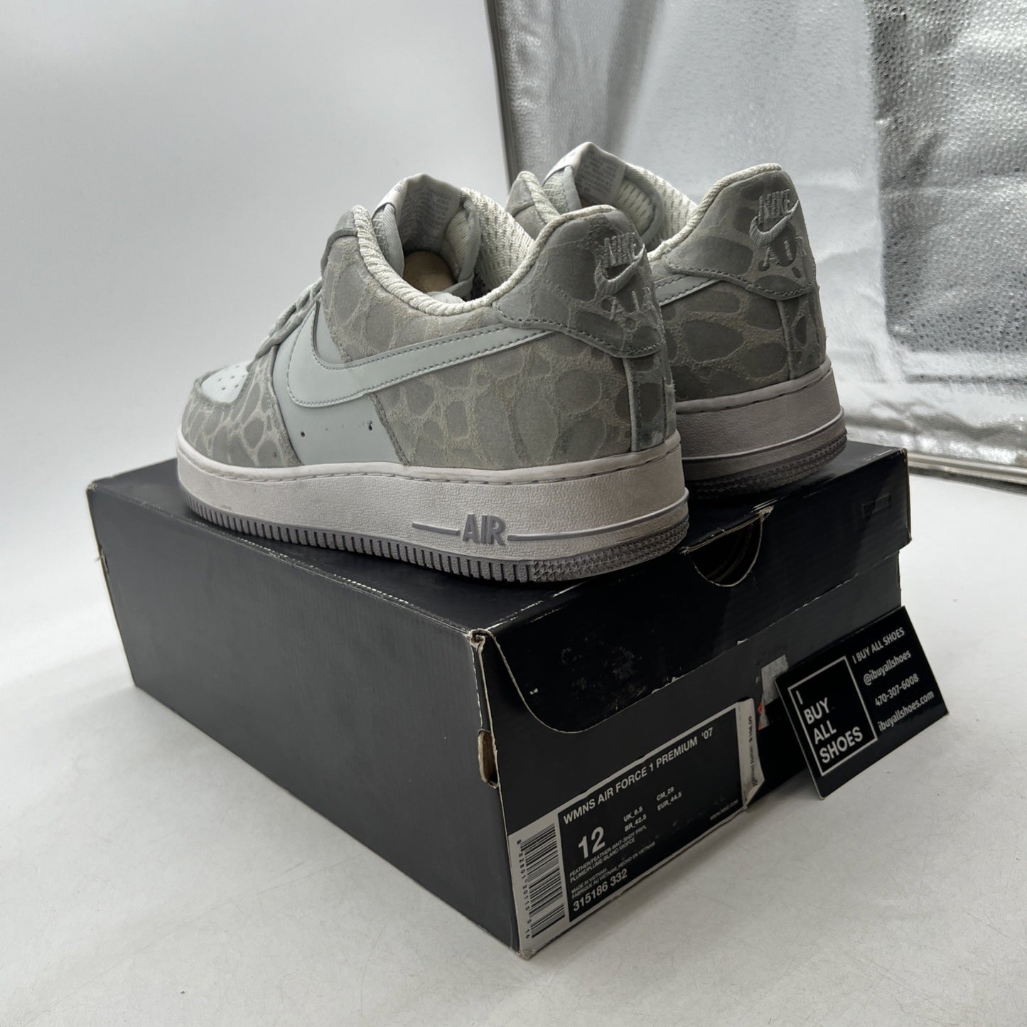 Size 12 - Nike Air Force 1 '07 Low Gray W (315186-332)