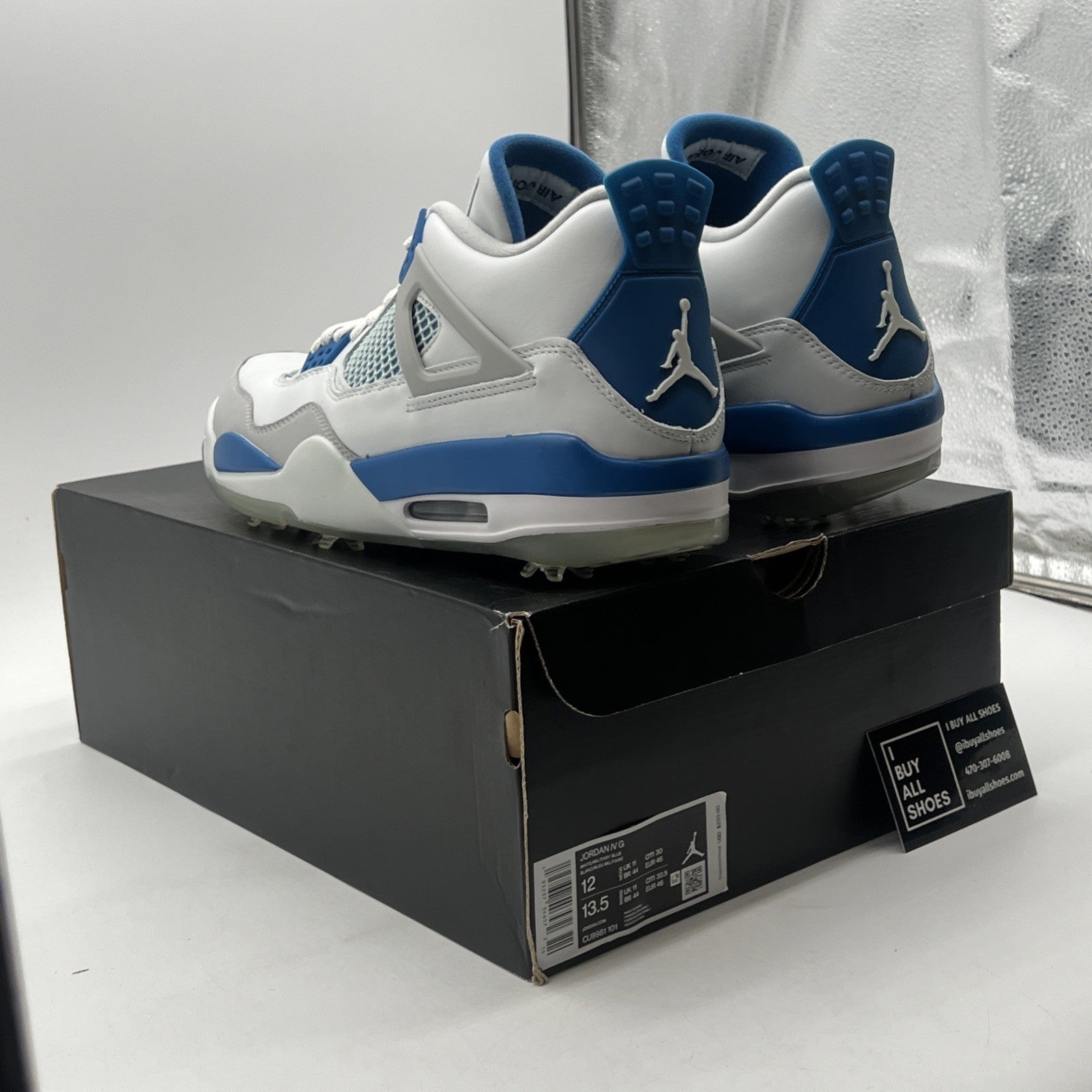 Size 12 - Air Jordan 4 Golf Military Blue (CU9981-101)
