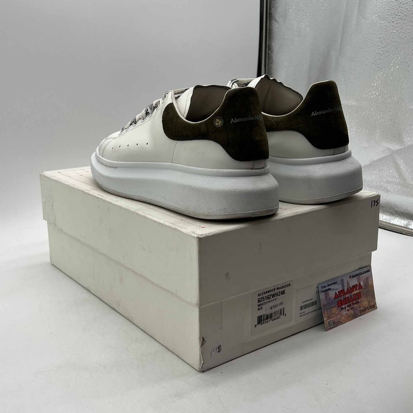 Size 9 - Alexander McQueen Oversized Sneaker White Mole Womens