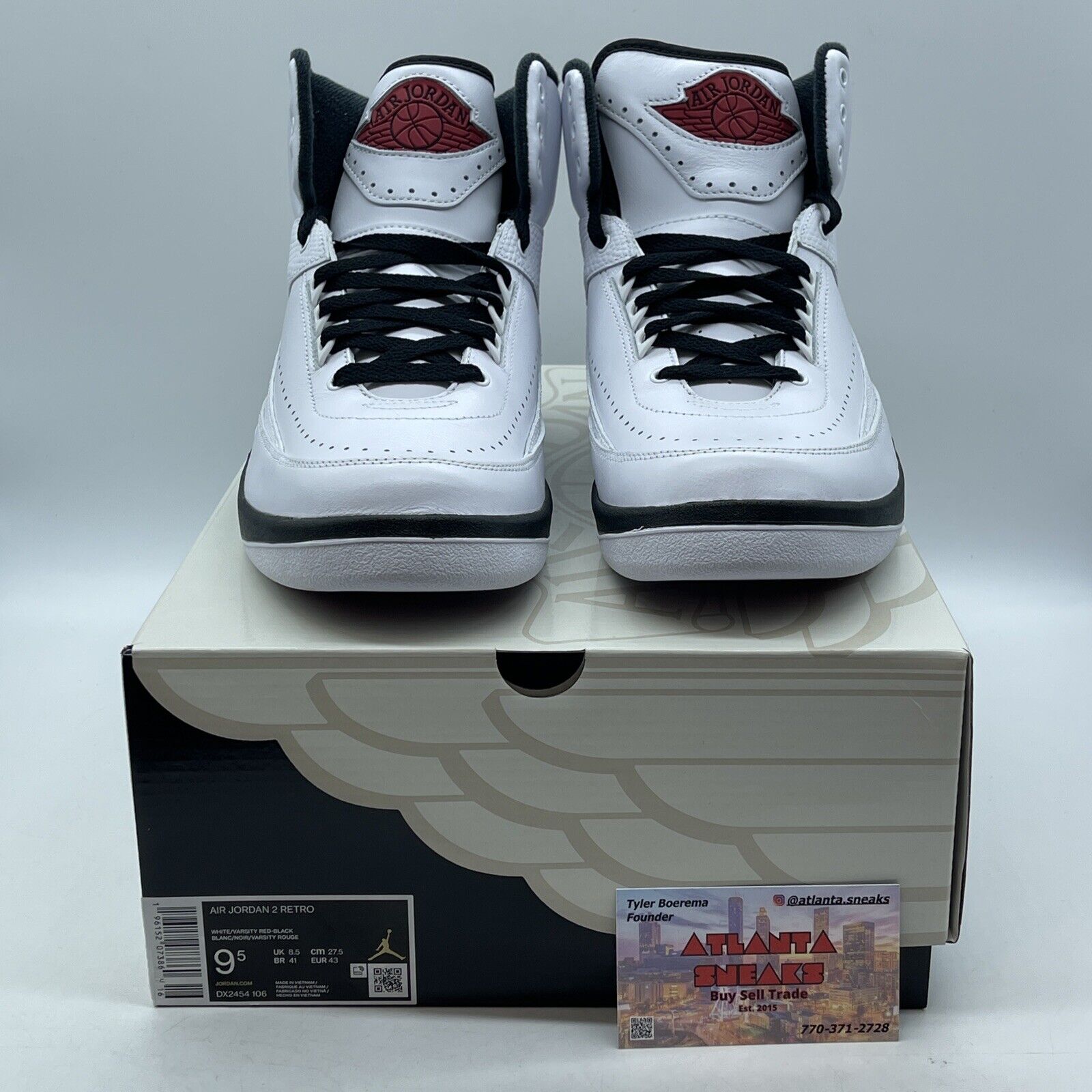 Size 9.5 - Jordan 2 Retro Mid Chicago White Red Black (DX2454-106)