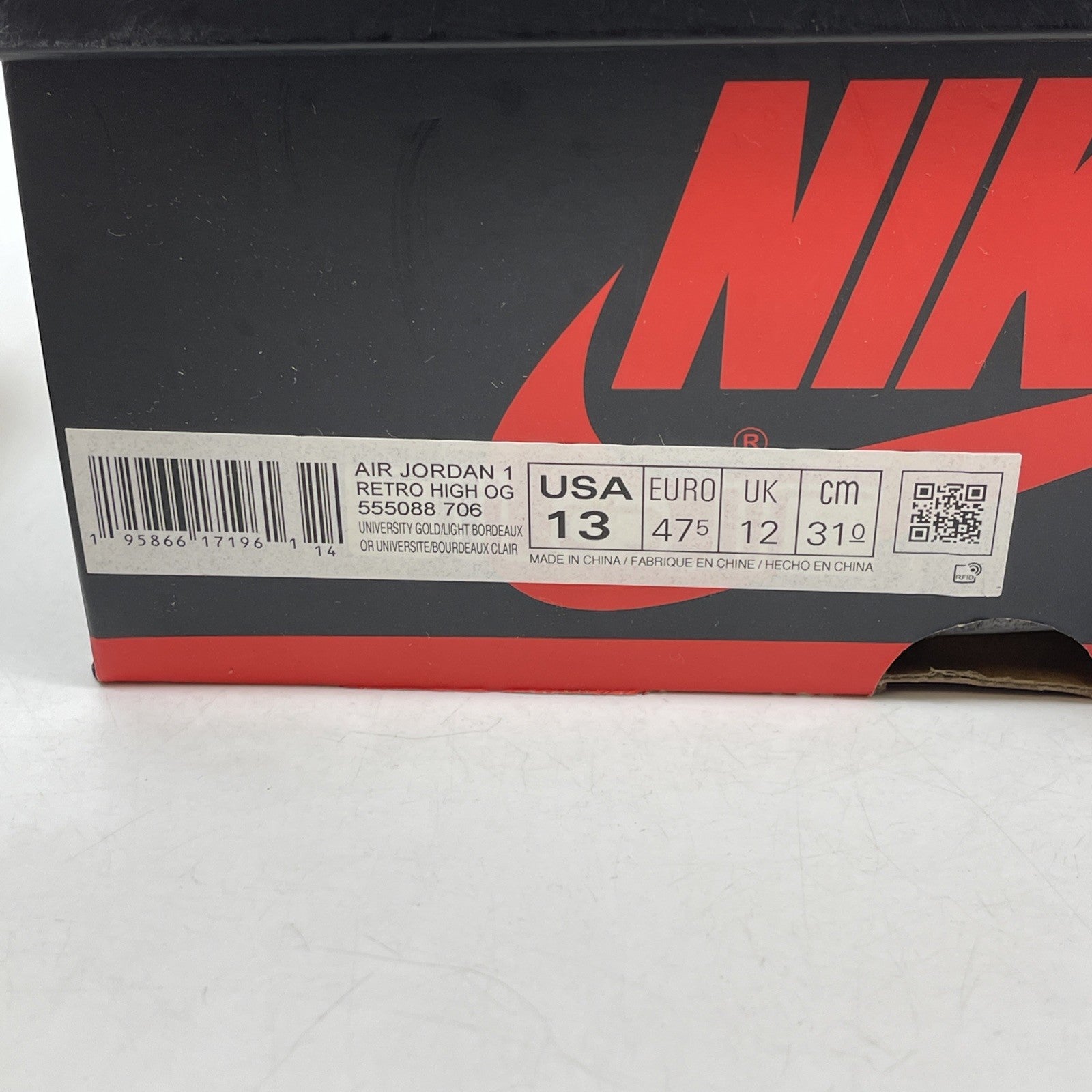 Size 13 - Jordan 1 Retro High OG Brotherhood Yellow White Leather (555088-706)