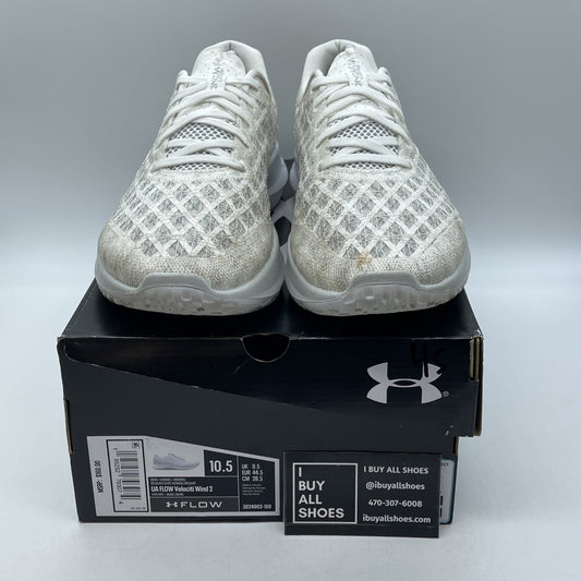 Size 10.5 - Under Armour Flow Velociti Wind 2 White Halo Grey (3024903-100)