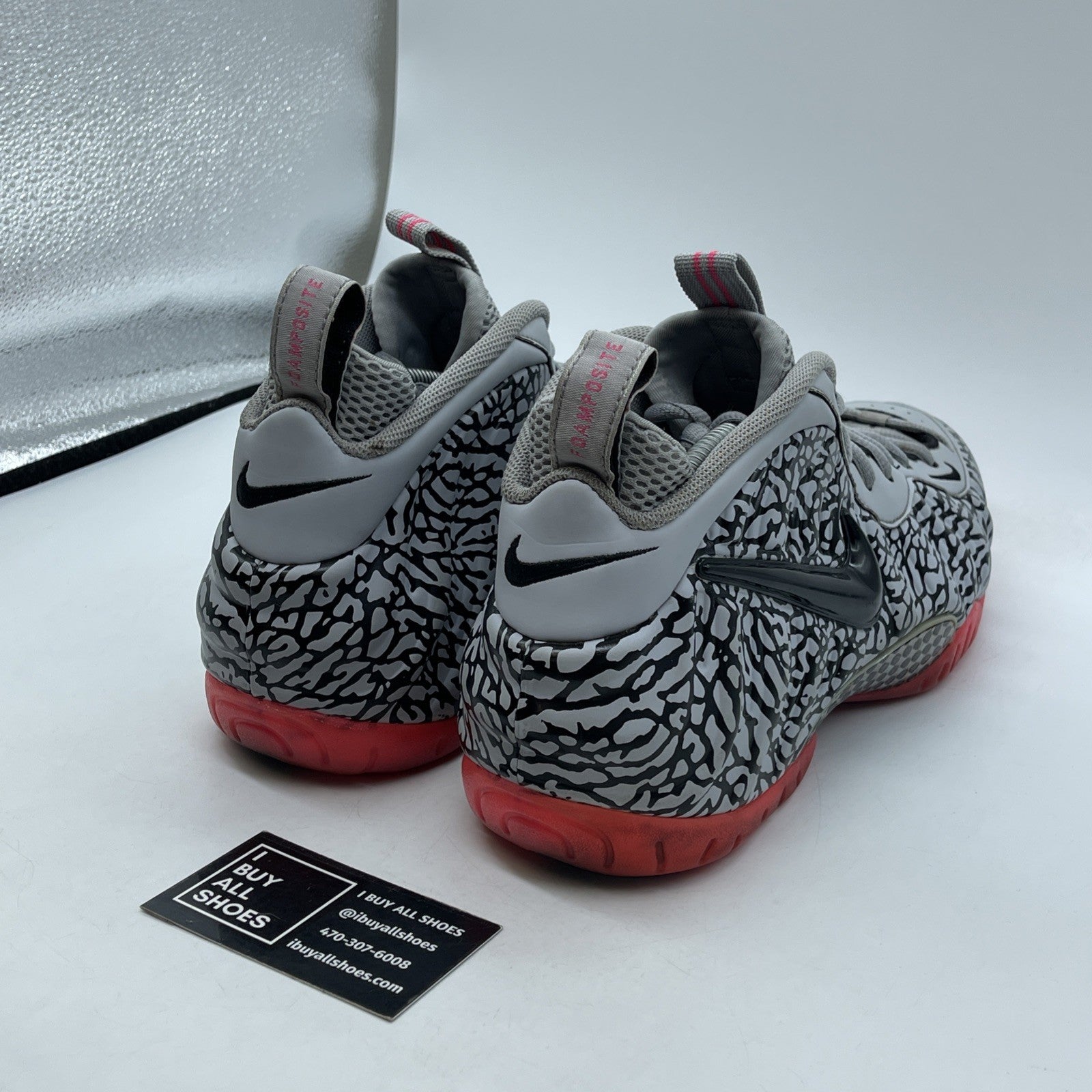 Size 11.5 - Nike Air Foamposite Pro PRM Elephant Print Grey Black (616750-002)