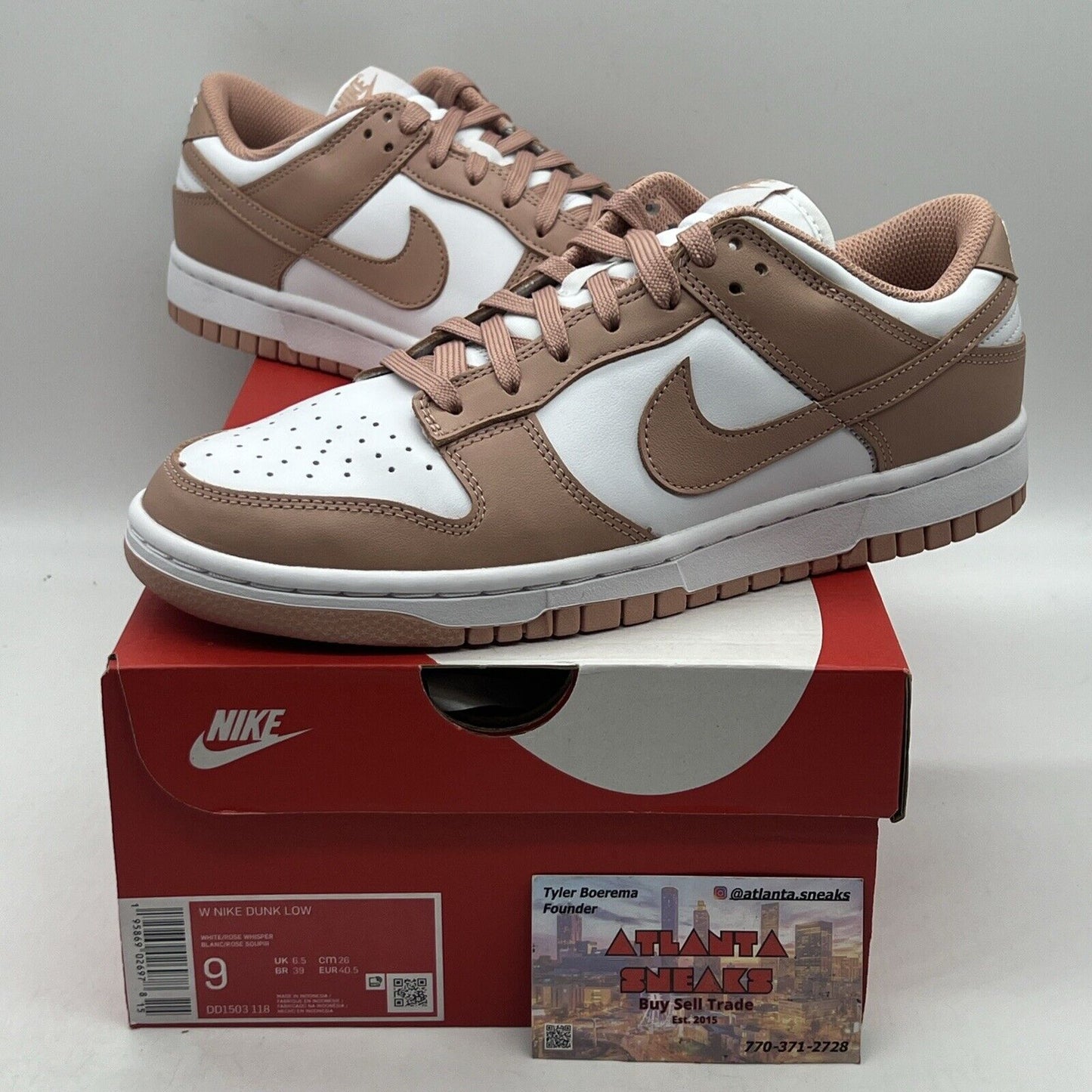 Size 9 - Nike Dunk Low Rose Whisper W Brand New Og All