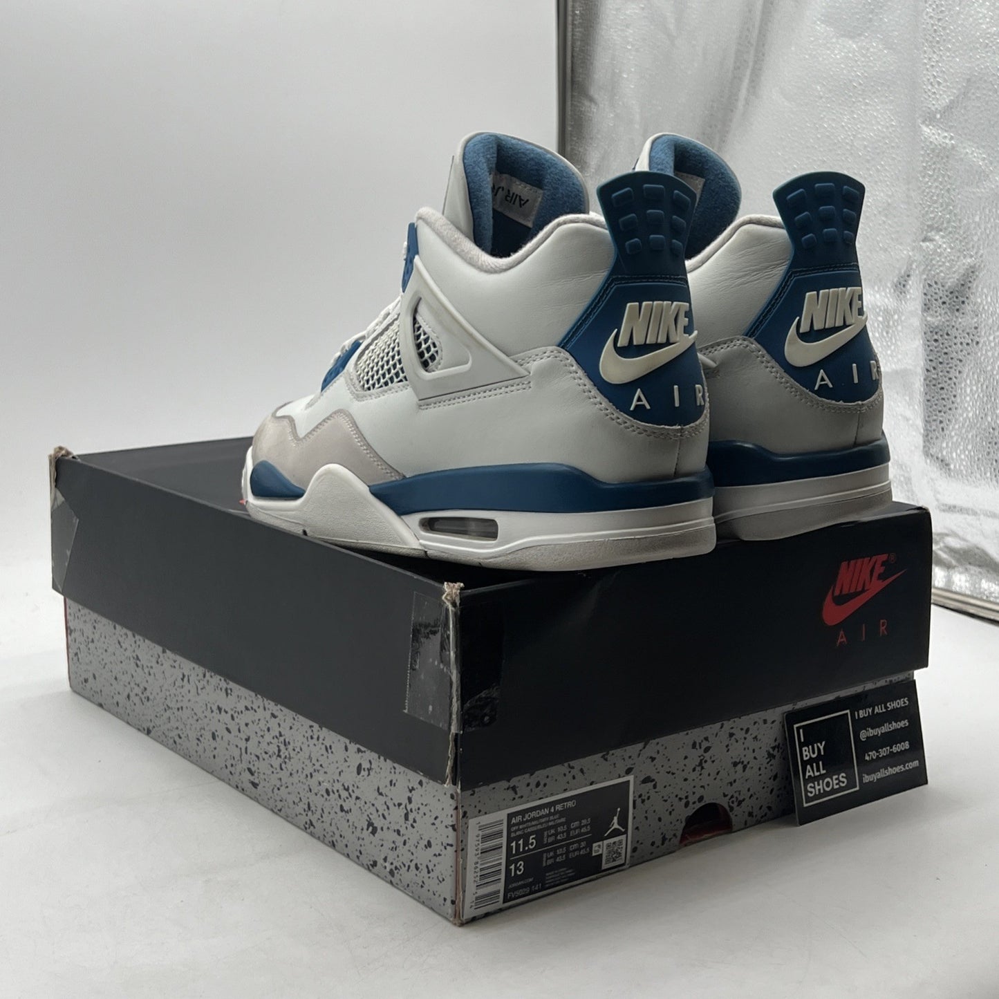 Size 11.5 - Air Jordan 4 Retro 2024 Military Blue (FV5029-141)