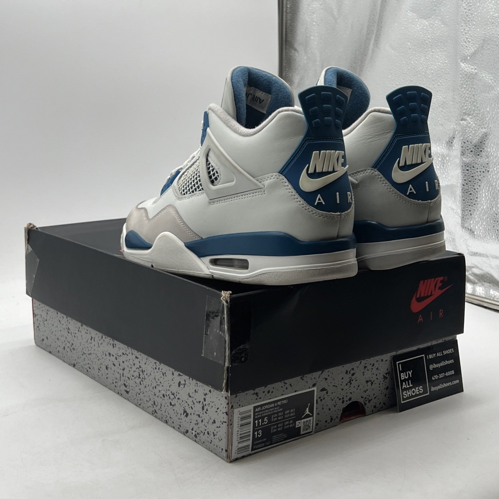 Size 11.5 - Air Jordan 4 Retro 2024 Military Blue (FV5029-141)