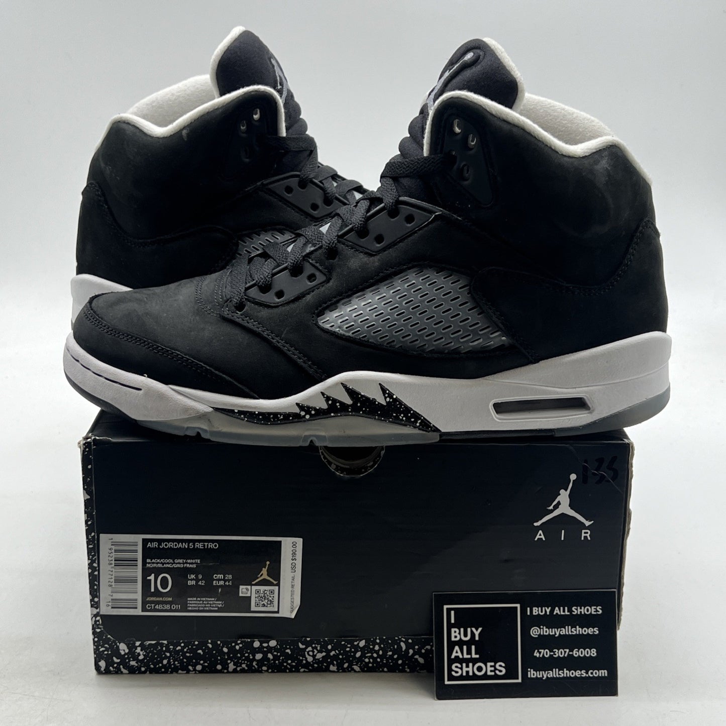 Size 10 - Air Jordan 5 Retro Mid Oreo (CT4838-011)