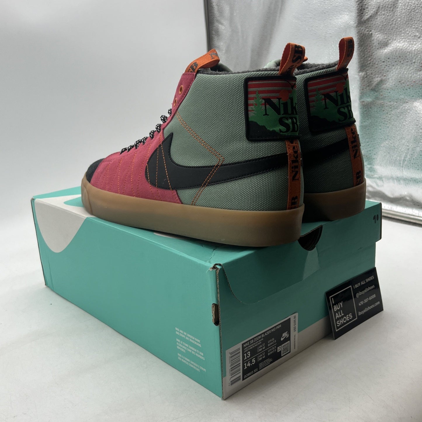 Size 13 - Nike SB Zoom Blazer Mid PRM Acclimate Jade Smoke (DC8903-301)