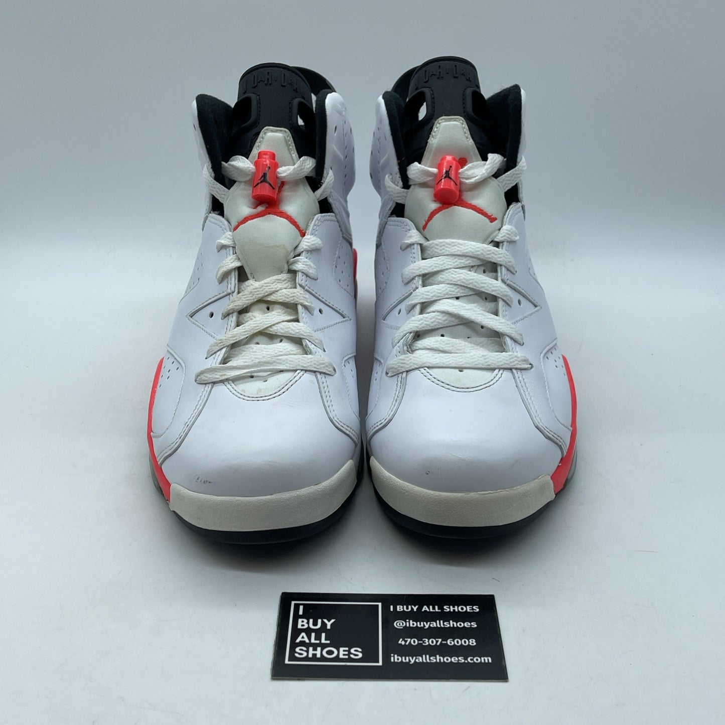 Size 9 - Air Jordan 6 Retro 'White Infrared' 2014 White Leather (384664-123)