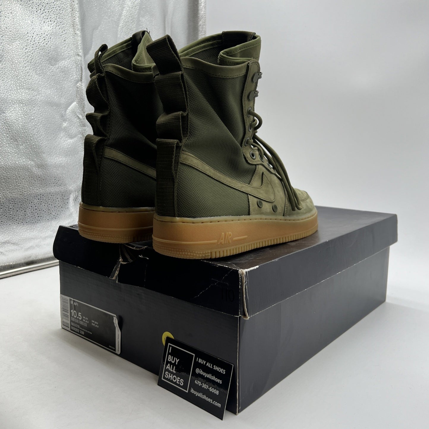 Size 10.5 - Nike SF Air Force 1 Faded Olive (859202-339)