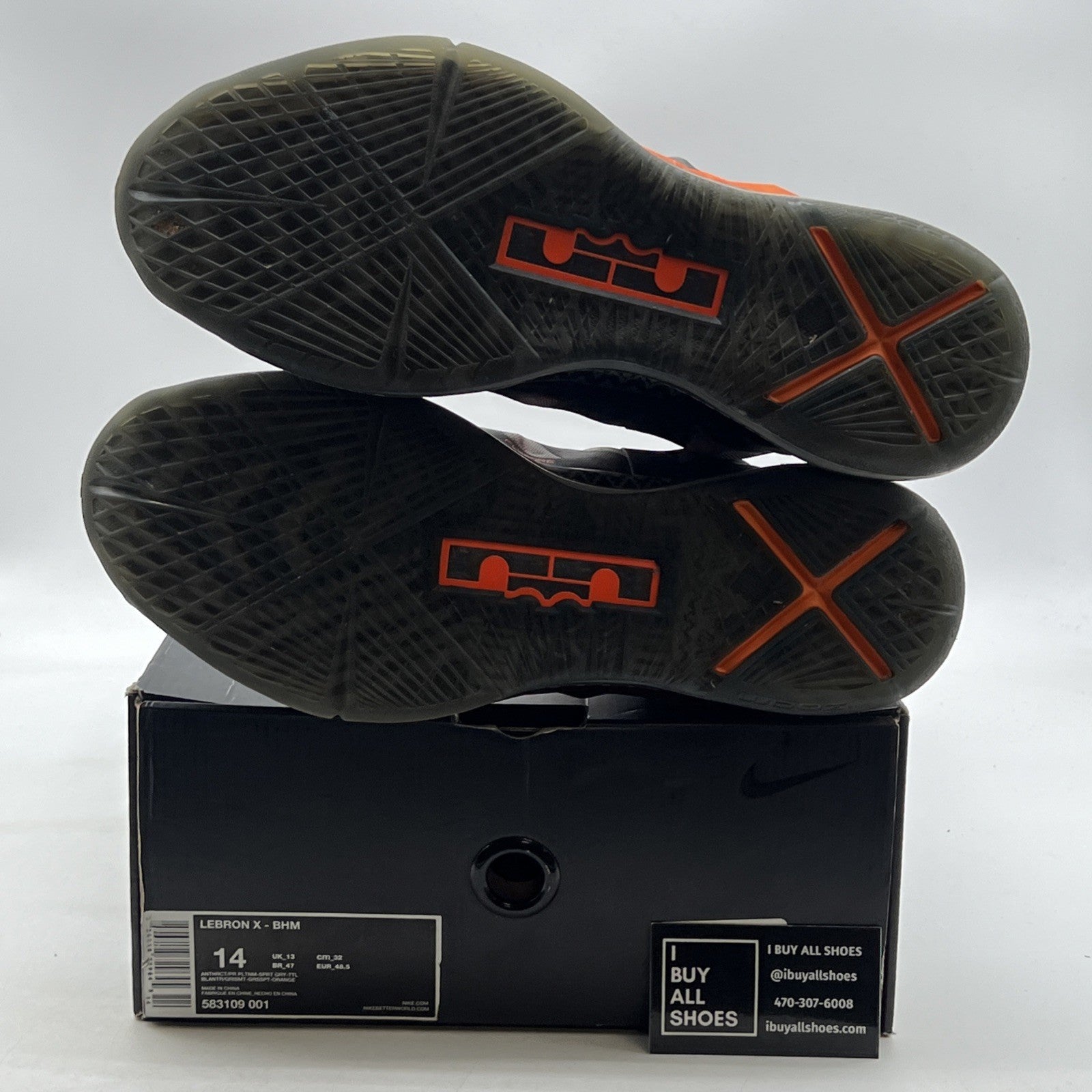 Size 14 - Nike LeBron 10 BHM - (583109-001)