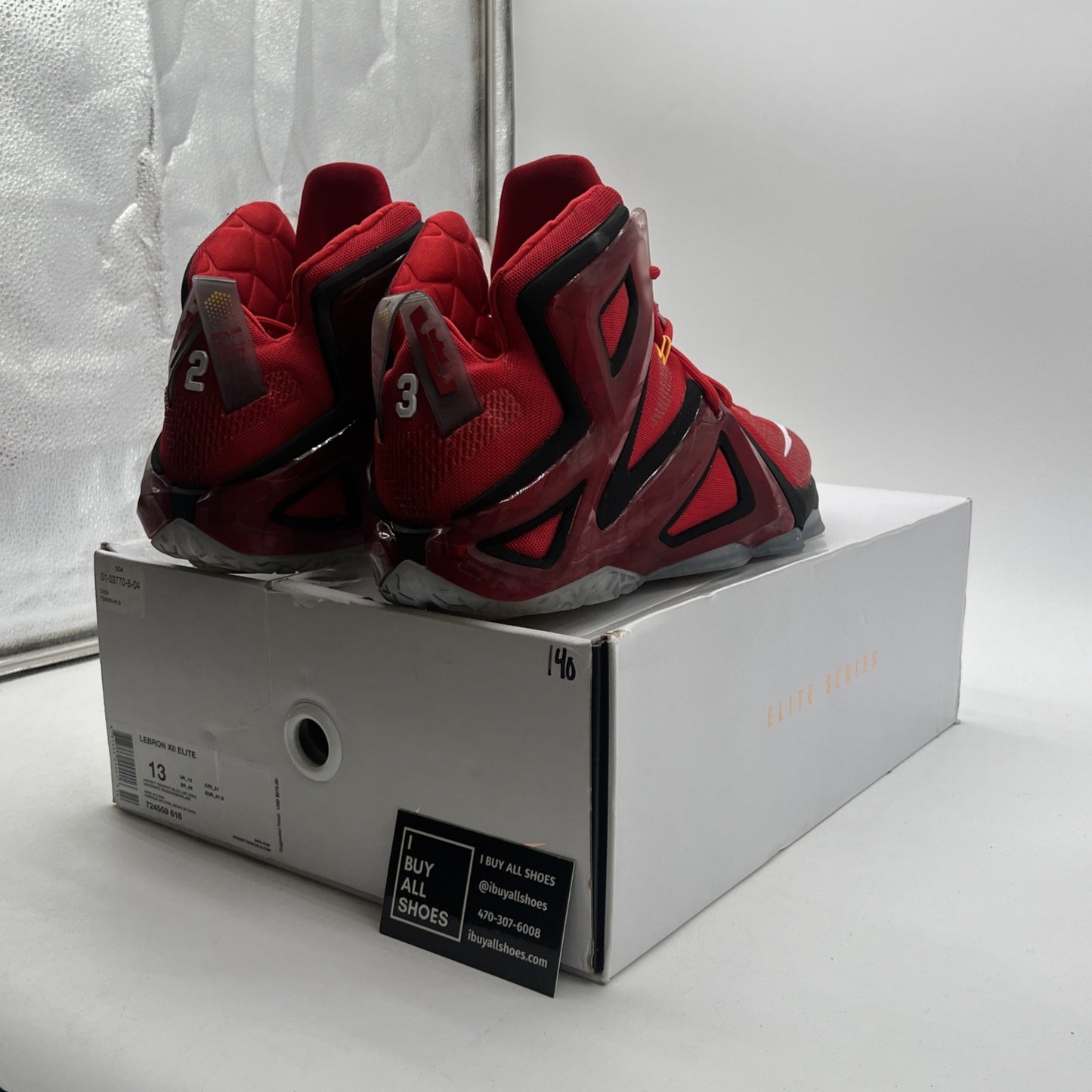 Size 13 - Nike LeBron 12 Elite Team (724559-618)