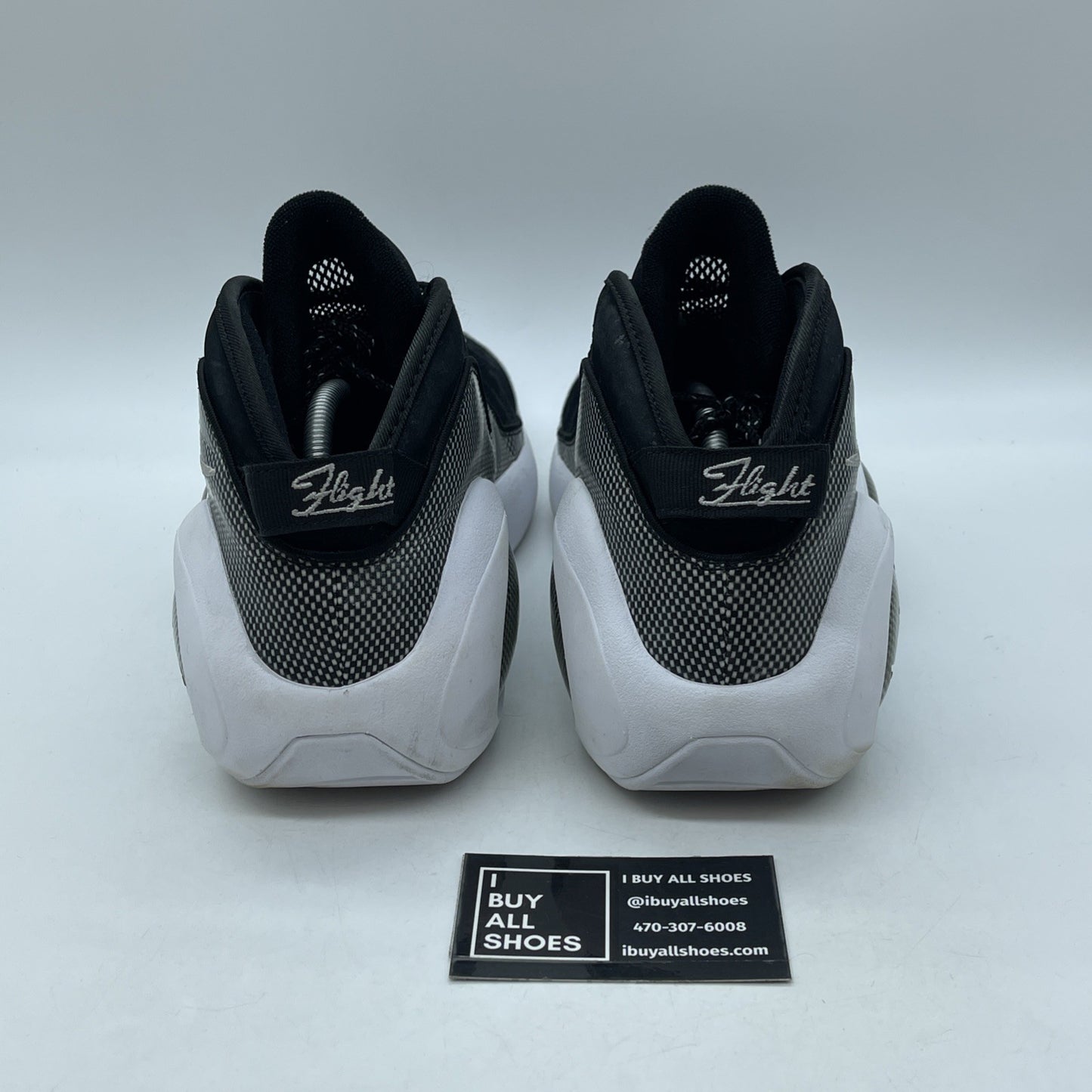 Size 12 - Nike Air Zoom Flight 95 Premium 2008 Black White Suede (317810-011)
