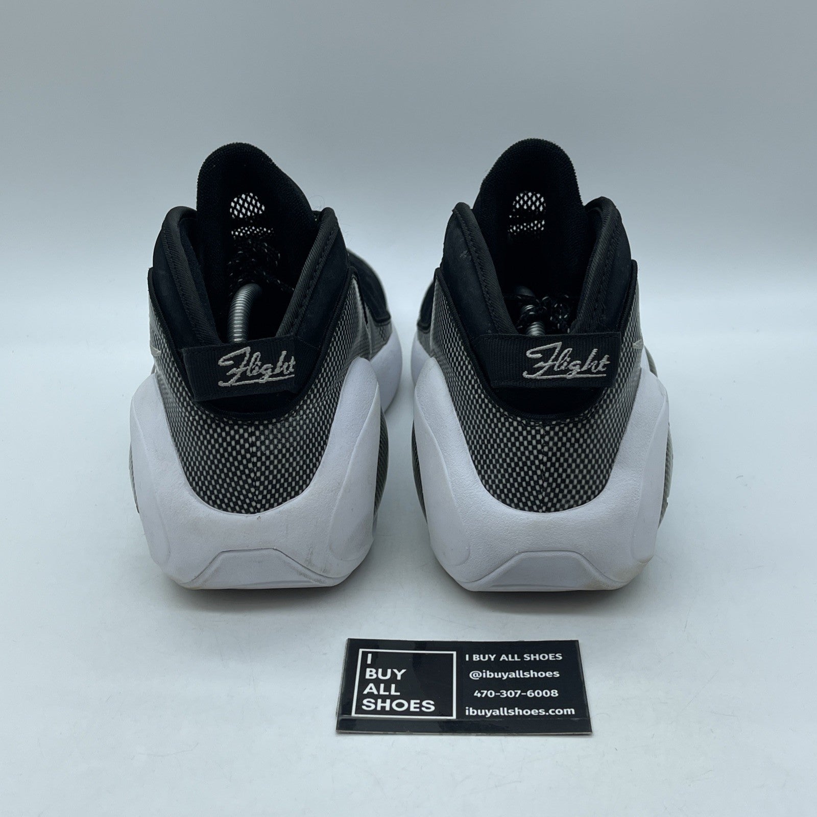 Size 12 - Nike Air Zoom Flight 95 Premium 2008 Black White Suede (317810-011)