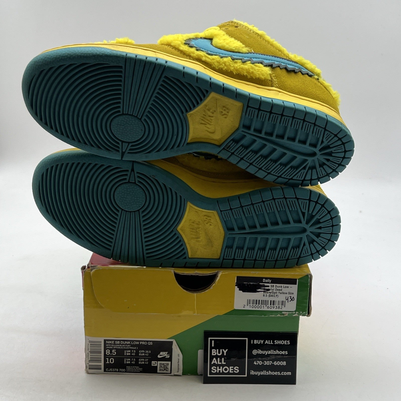 Size 8.5 - Nike Dunk Low SB x Grateful Dead Yellow Bear (CJ5378-700)