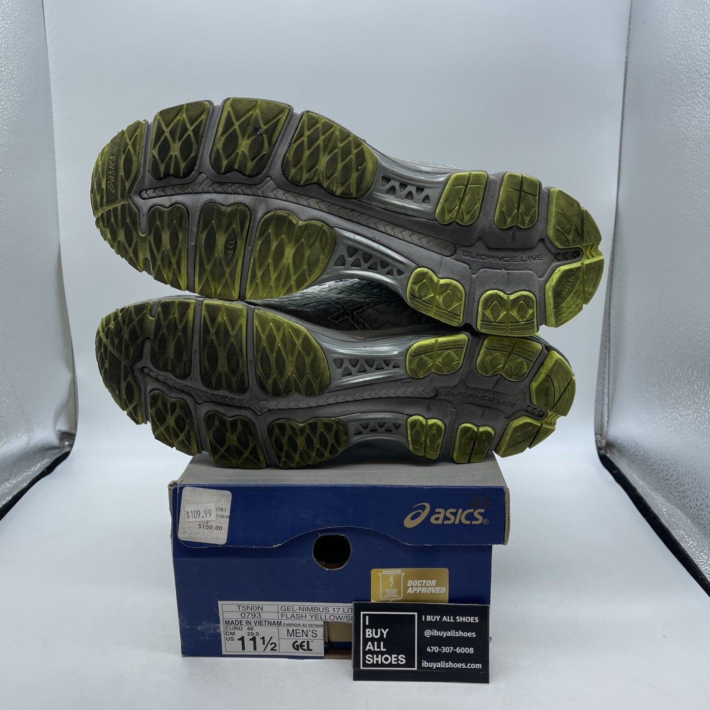 Size 11.5 - Asics Gel Nimbus 17 Lite Show Flash Yellow (T5N0N-0793)