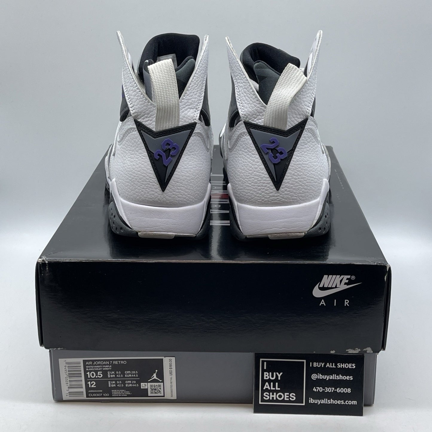 Size 10.5 - Air Jordan 7 Retro 2021 Flint Gray White Suede Leather (CU9307-100)