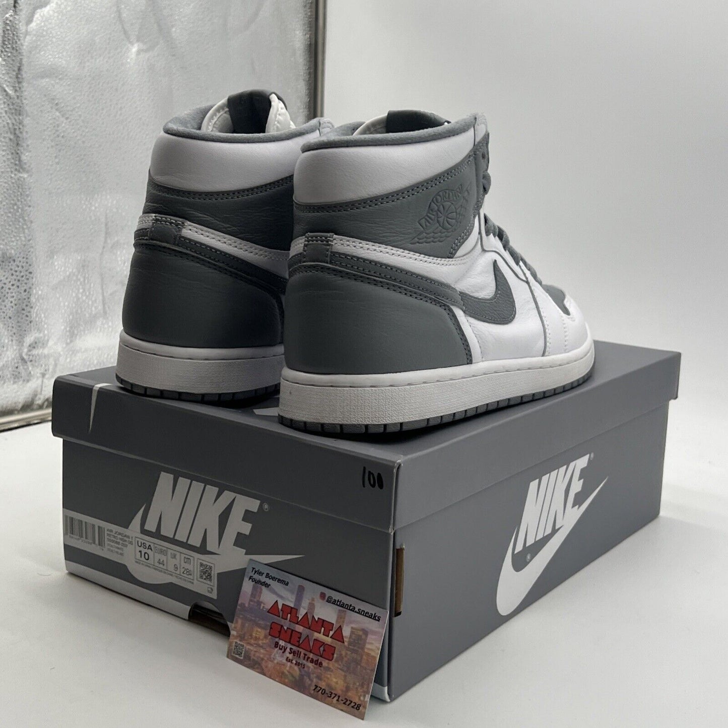 Size 10 - Air Jordan 1 Retro High OG Stealth (555088-027)