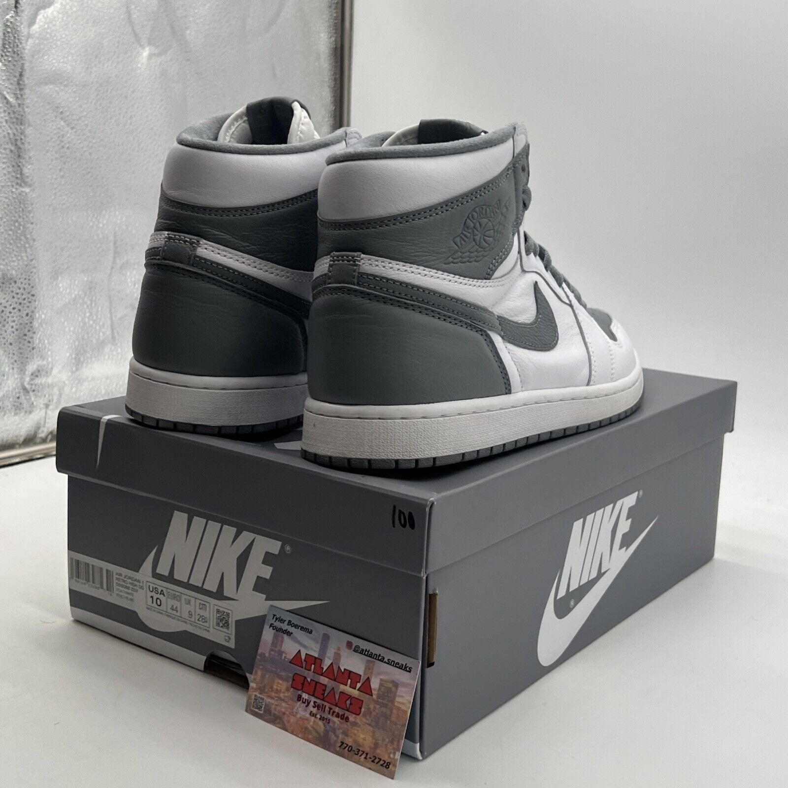 Size 10 - Air Jordan 1 Retro High OG Stealth (555088-027)