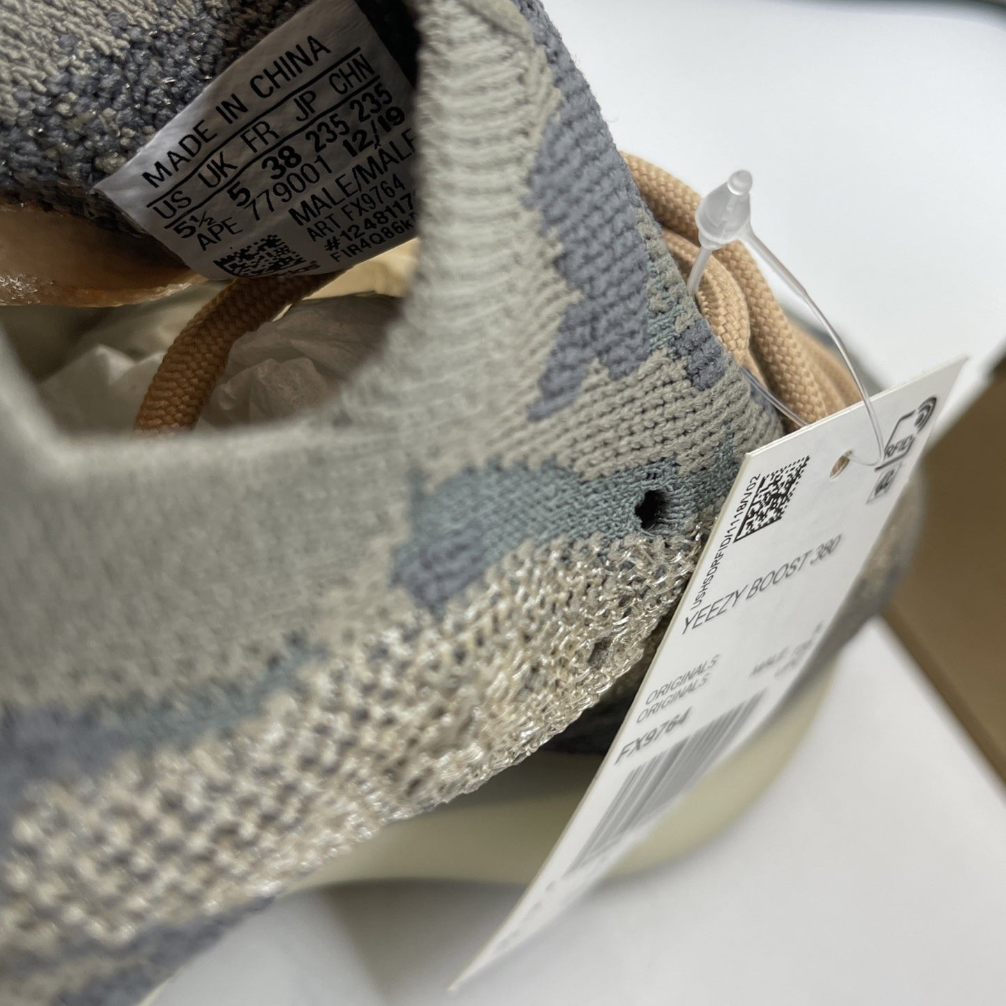 Size 5.5 - adidas Yeezy Boost 380 Mist Non-Reflective Grey Suede (FX9764)