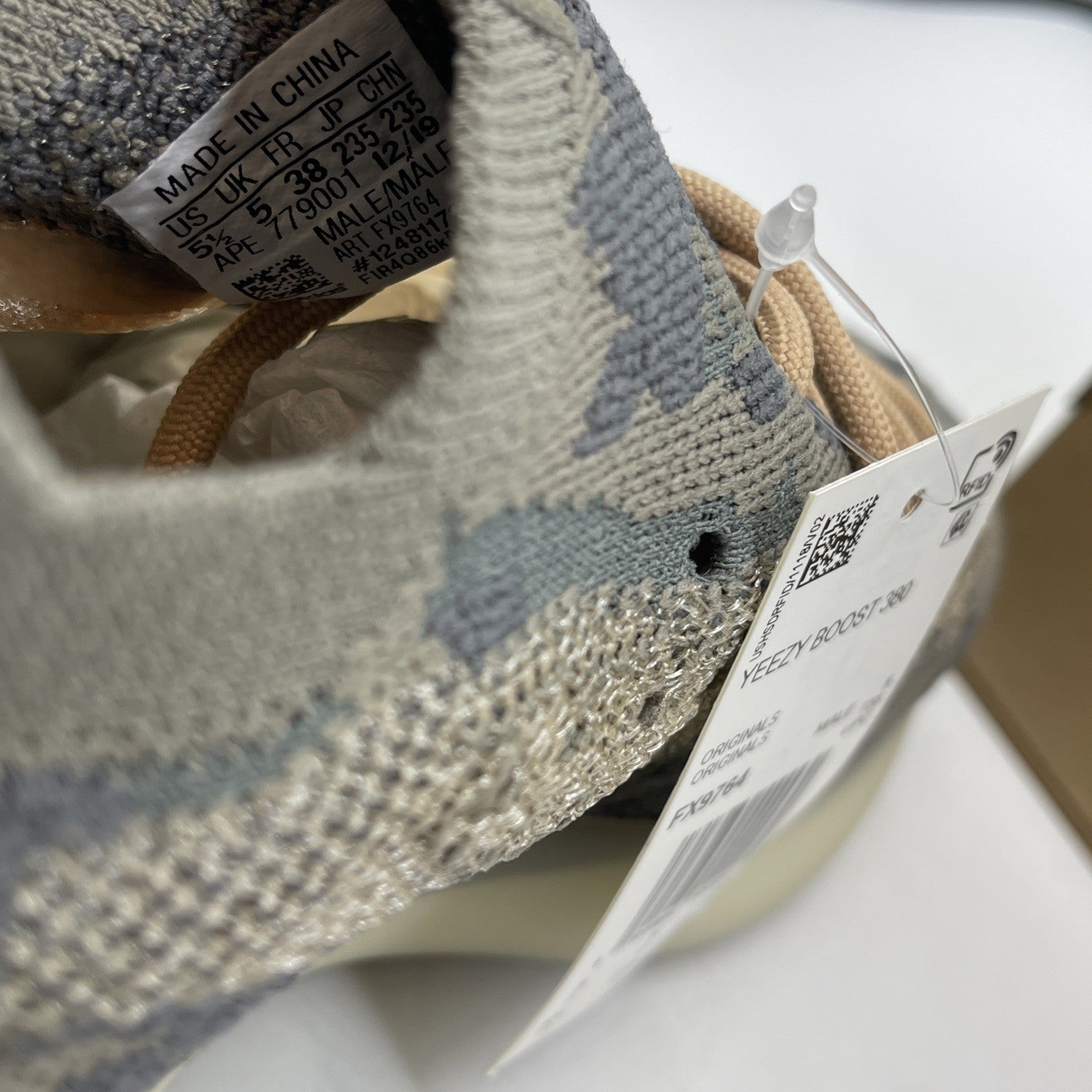 Size 5.5 - adidas Yeezy Boost 380 Mist Non-Reflective Grey Suede (FX9764)