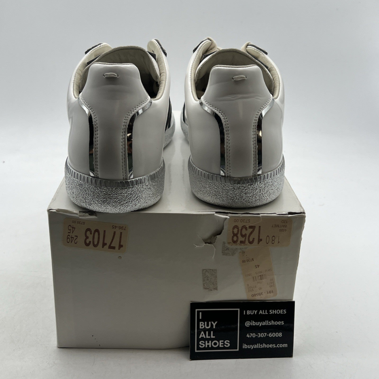 Size 45 - MAISON MARGIELA 22 low silver sole sneakers