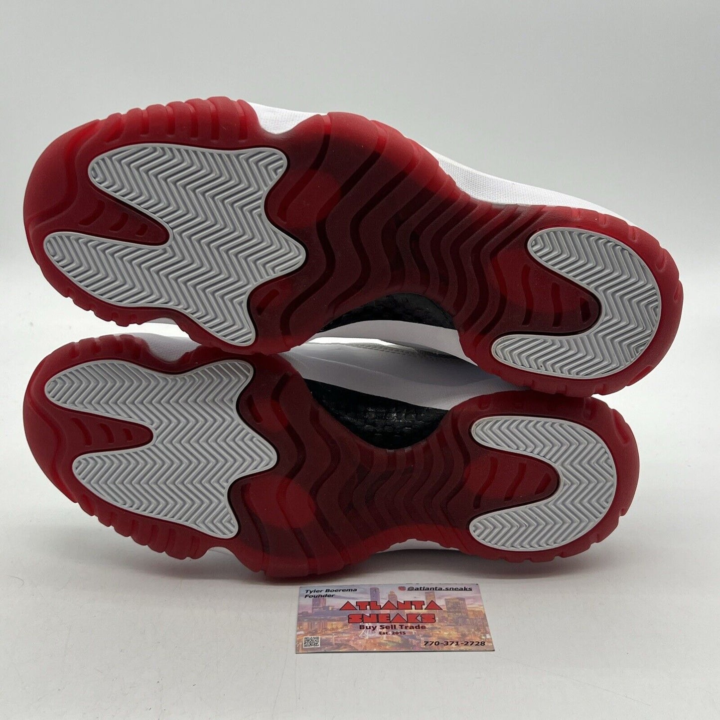Size 11.5 - Air Jordan 11 Retro Low Cherry Bottom White Leather Red (528895-101)