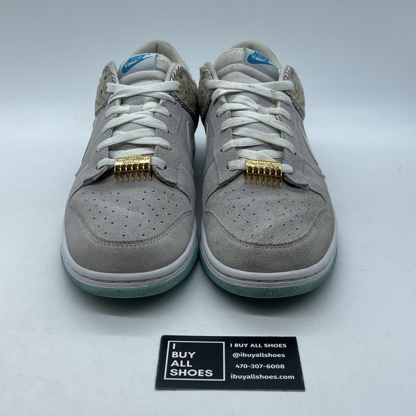 Size 11.5 - Nike Dunk SE Low Barber Shop - Grey Suede Leather (DH7614-500)