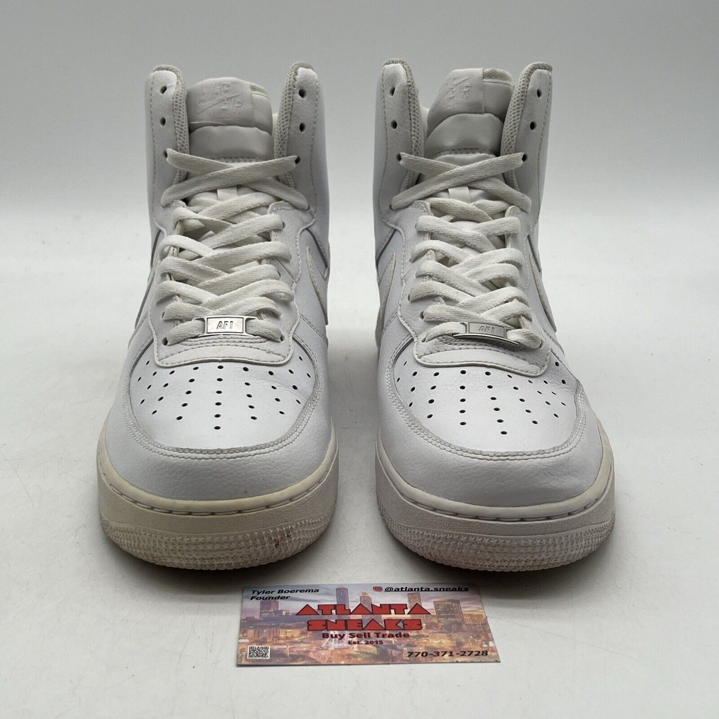 Size 10 - Nike Air Force 1 '07 High White Leather (315121-115)