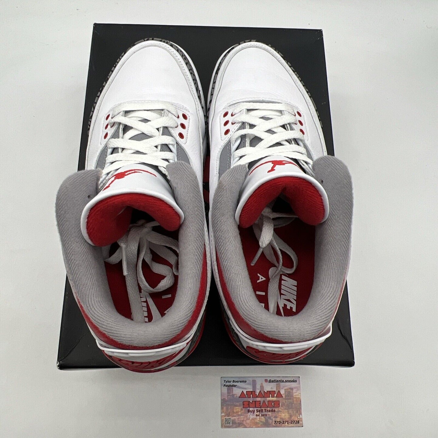 Size 9.5 - Jordan 3 Retro Mid Fire Red Black White Leather (DN3707-160)