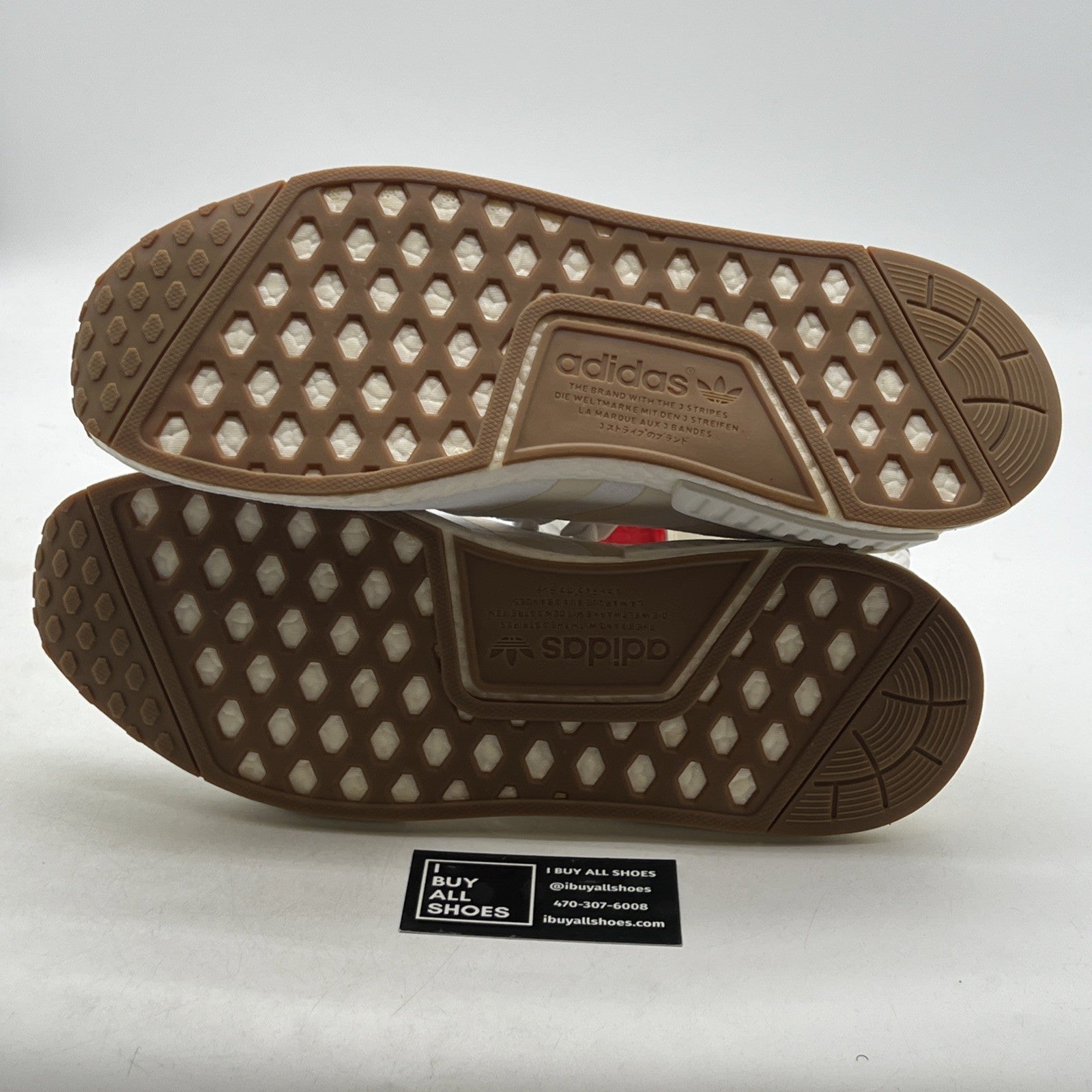 Size 13 - Adidas NMD_R1 Primeknit White Gum (BY1888)