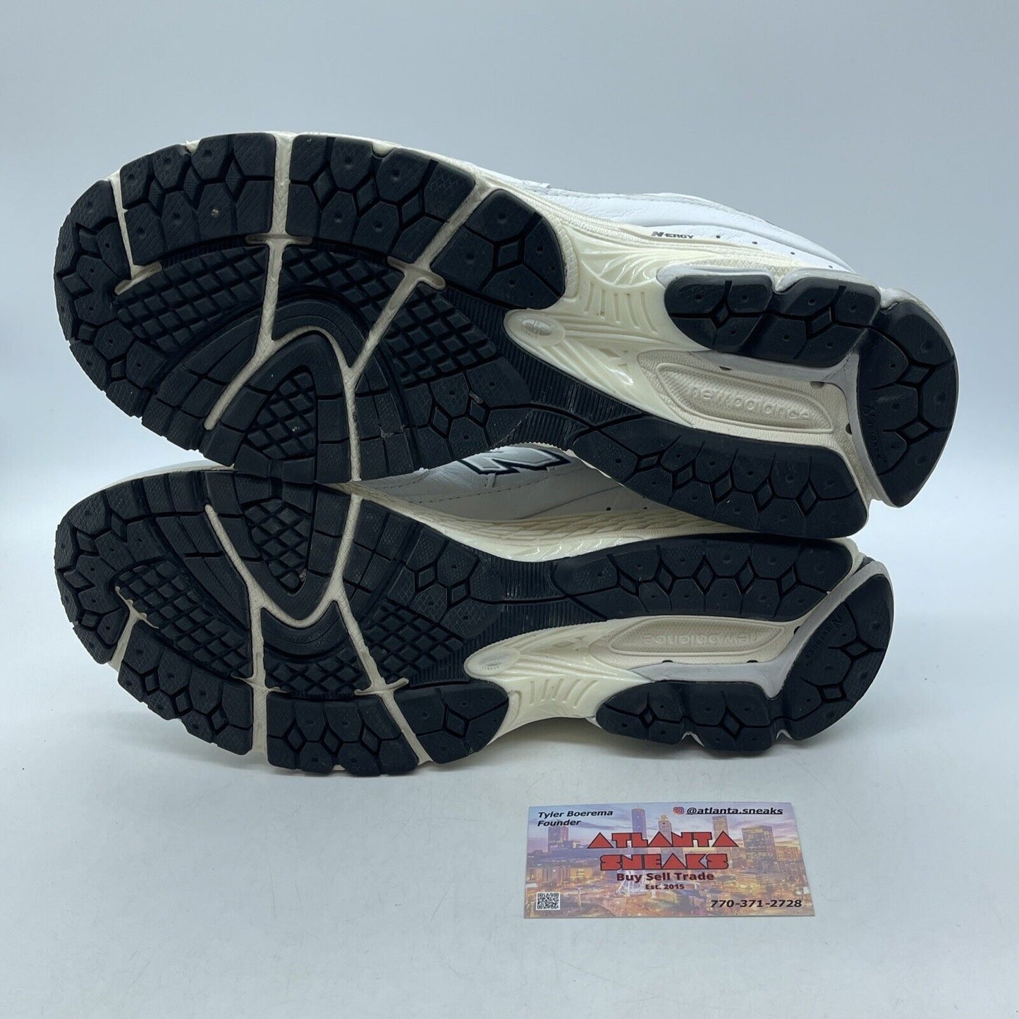 Size 9.5 - New Balance 2002R White Natural Indigo Suede Leather (M2002RHQ)