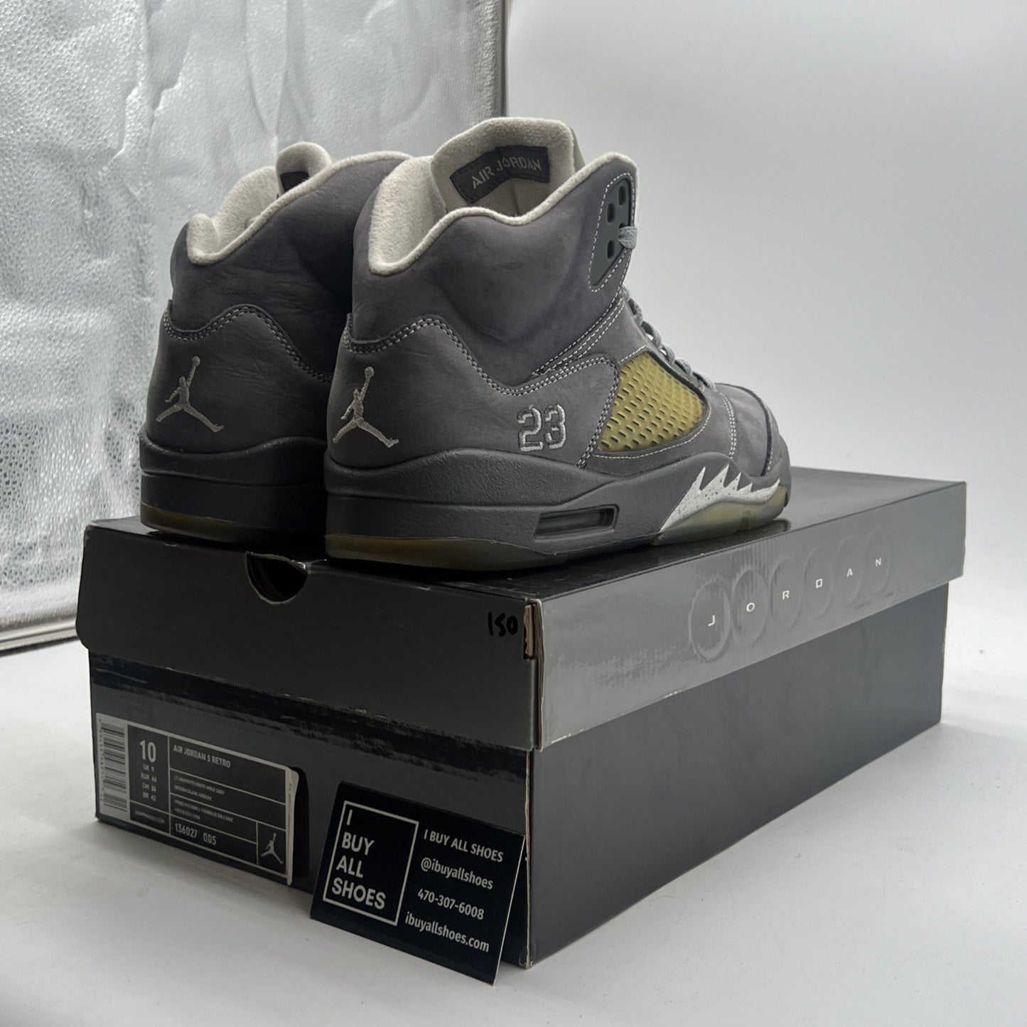 Size 10 - Air Jordan 5 Retro Wolf Grey (136027-005)