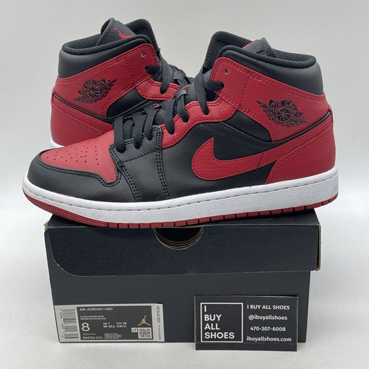 Size 8 - Air Jordan 1 Mid Banned 2020 (554724-074)