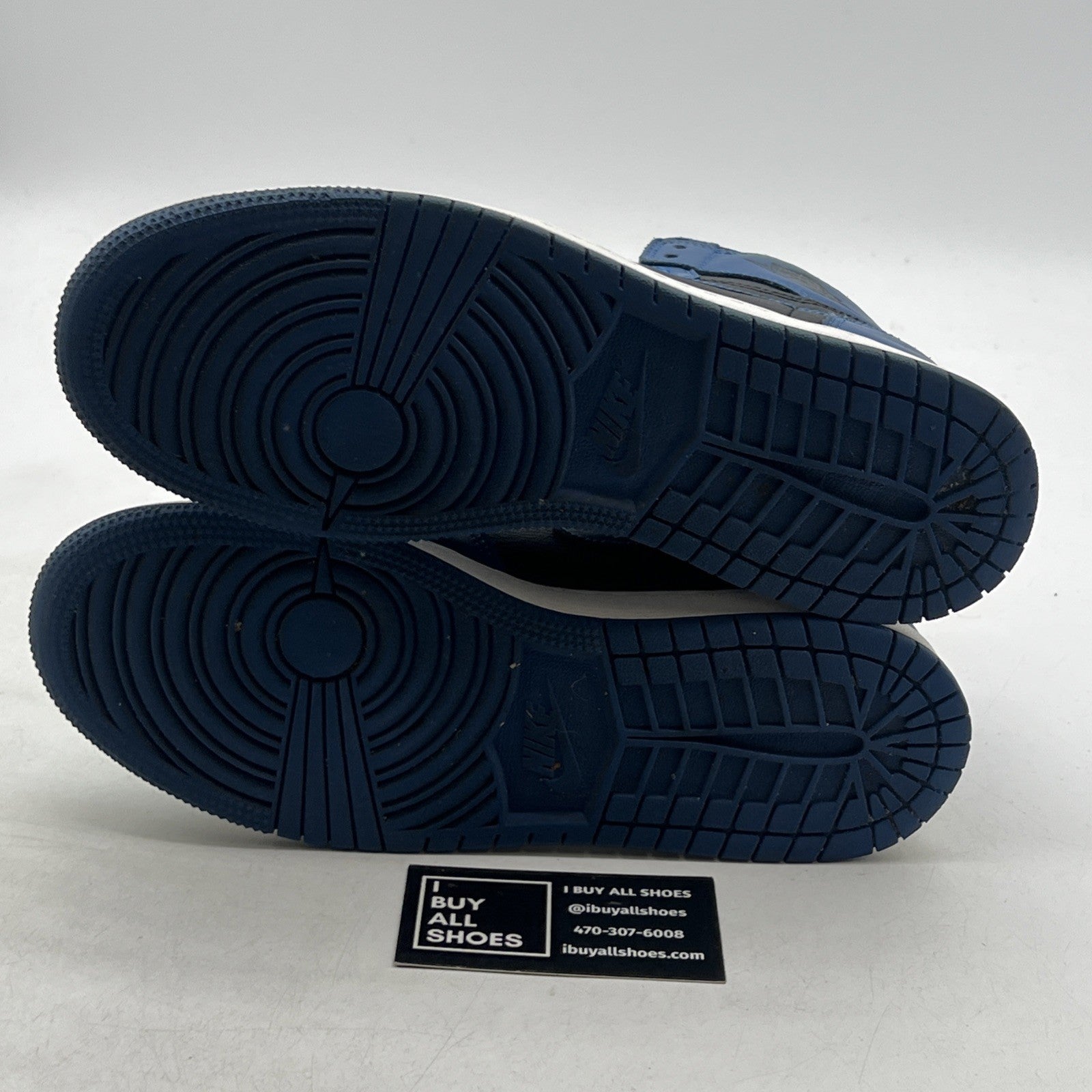 Size 7Y - Air Jordan 1 Retro OG High Dark Marina Blue (575441-404)